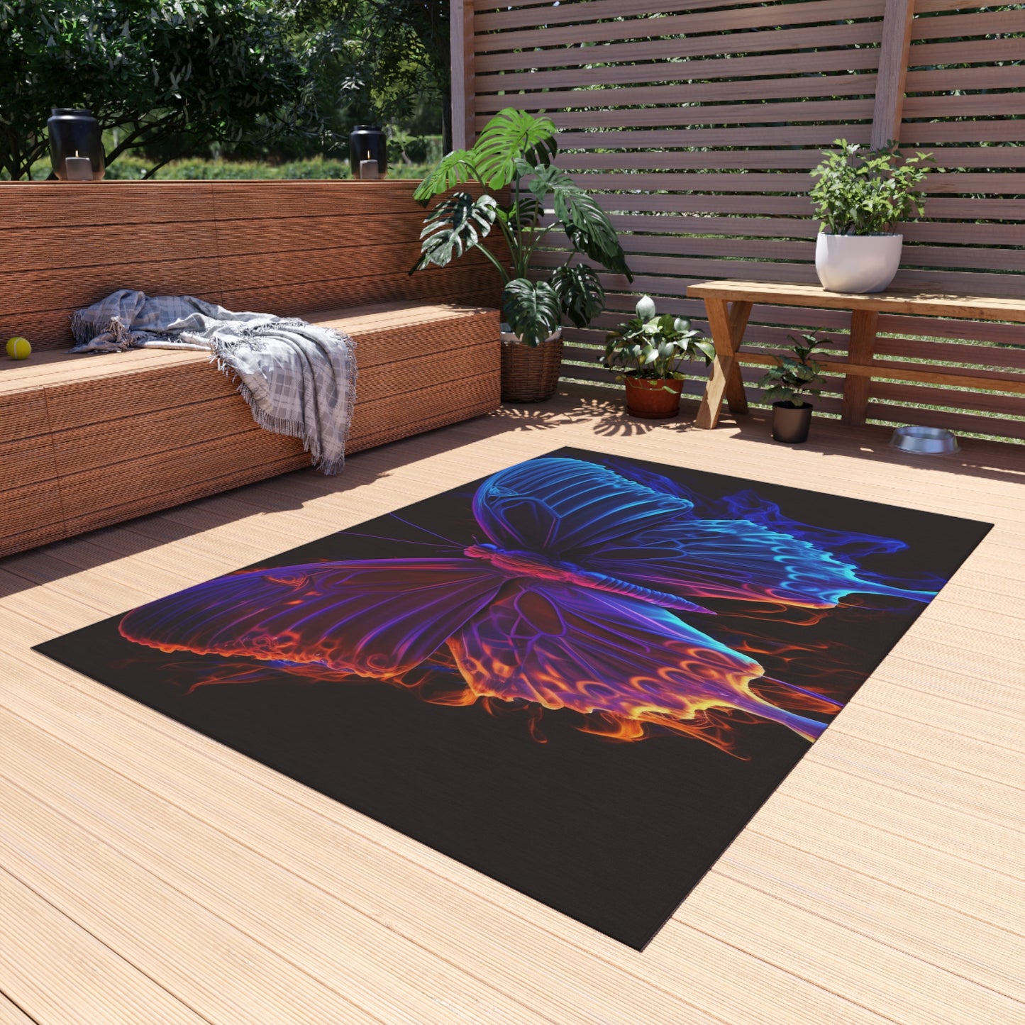 Outdoor Rug  Thermal Butterfly 1