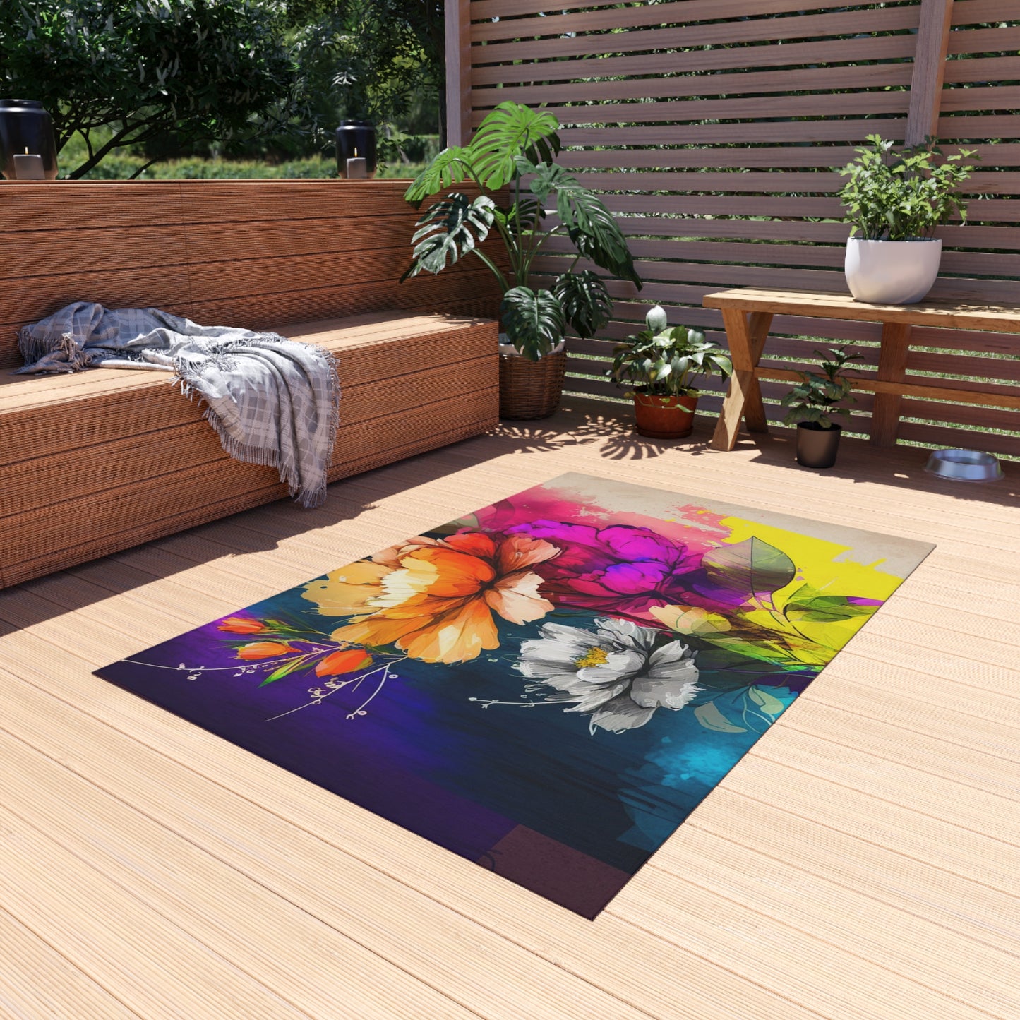 Outdoor Rug  Bright Spring Flowers 4