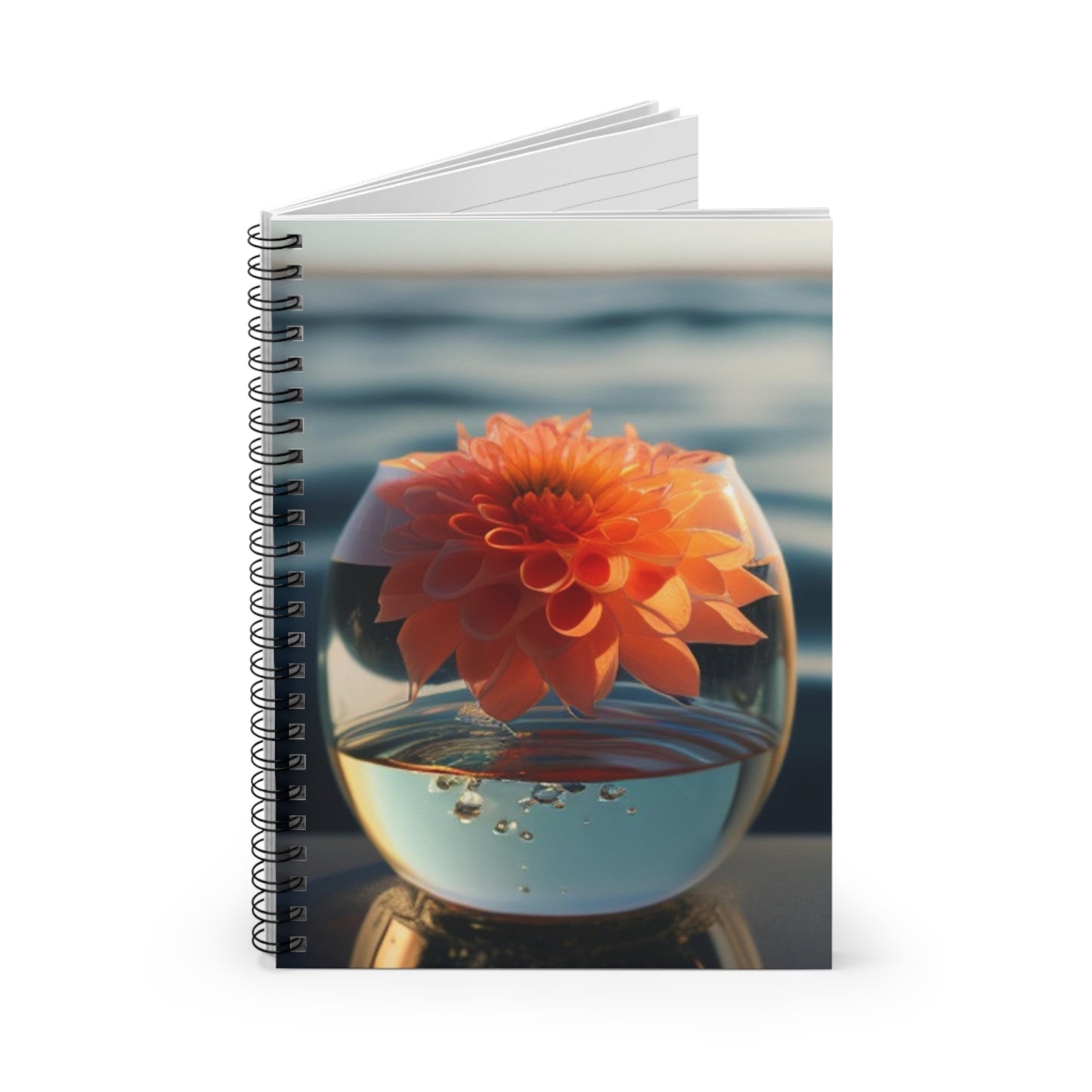 Spiral Notebook - Ruled Line Dahlia Orange 2