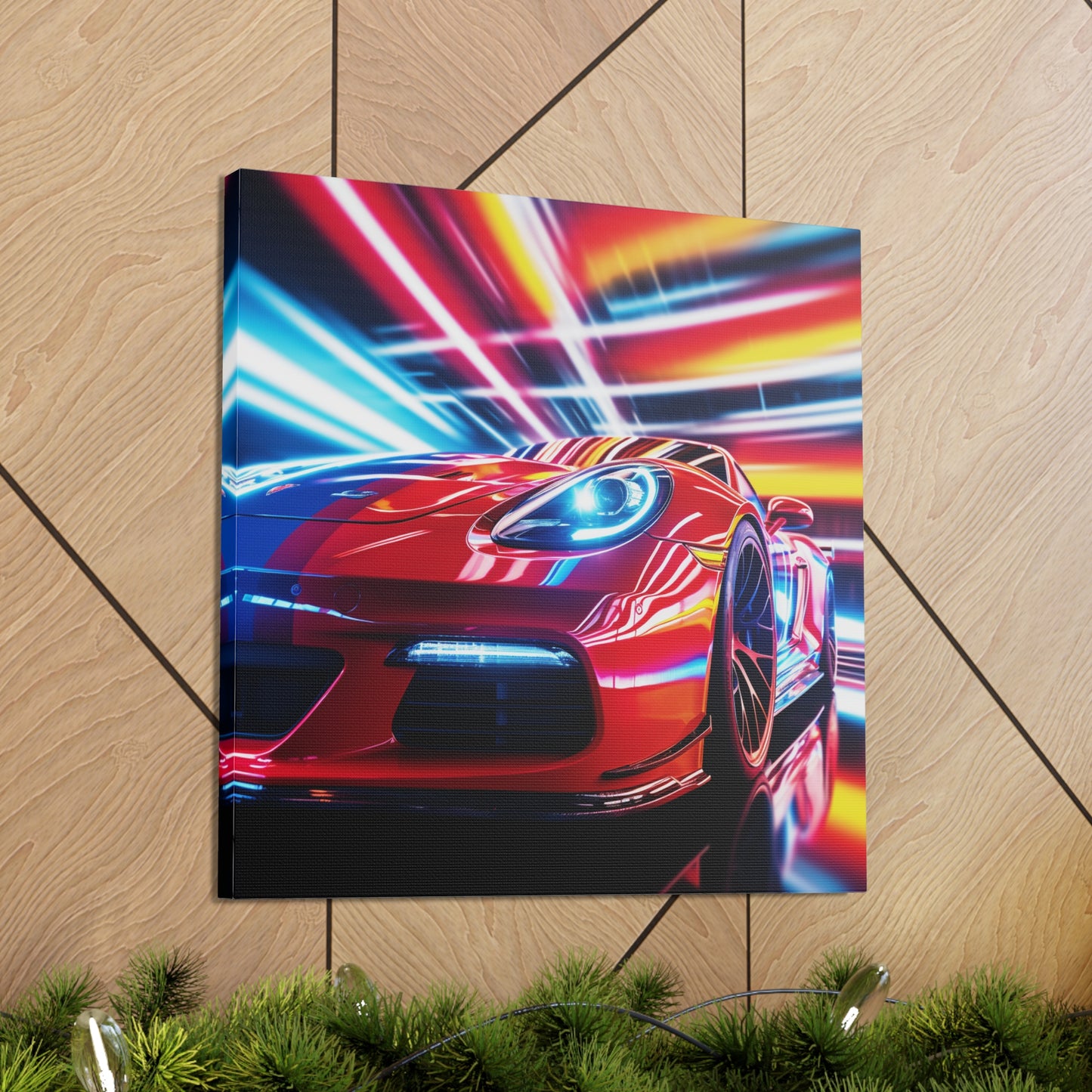 Canvas Gallery Wraps Macro Flag Ferrari 1