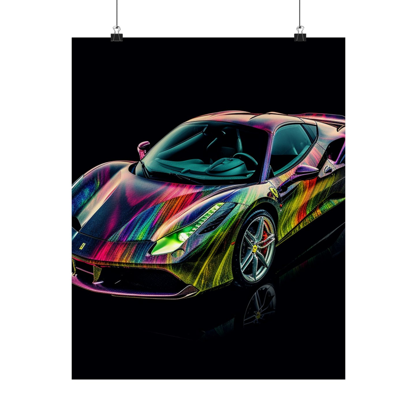 Premium Matte Vertical Posters Ferrari Color 3