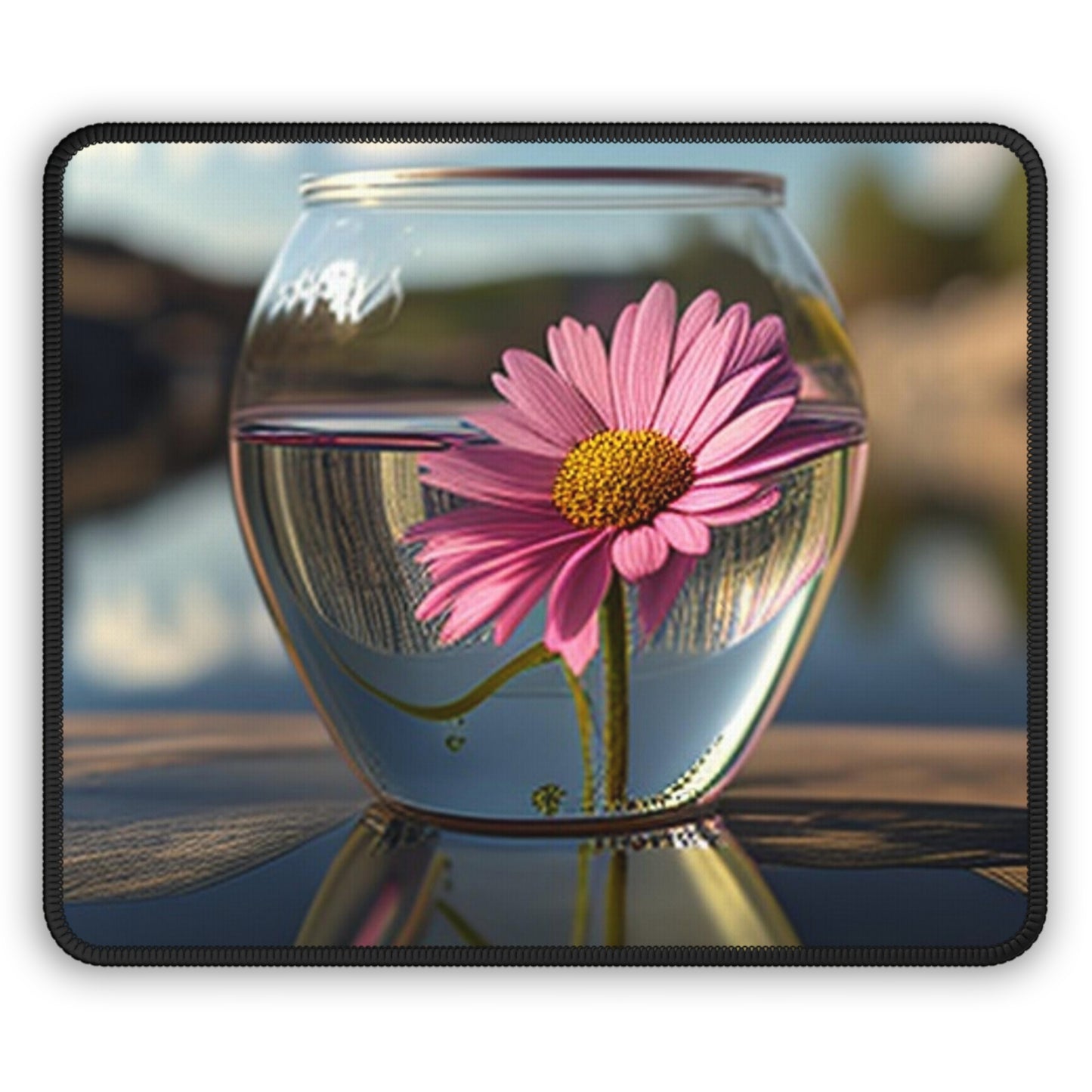 Gaming Mouse Pad  Pink Daisy 3