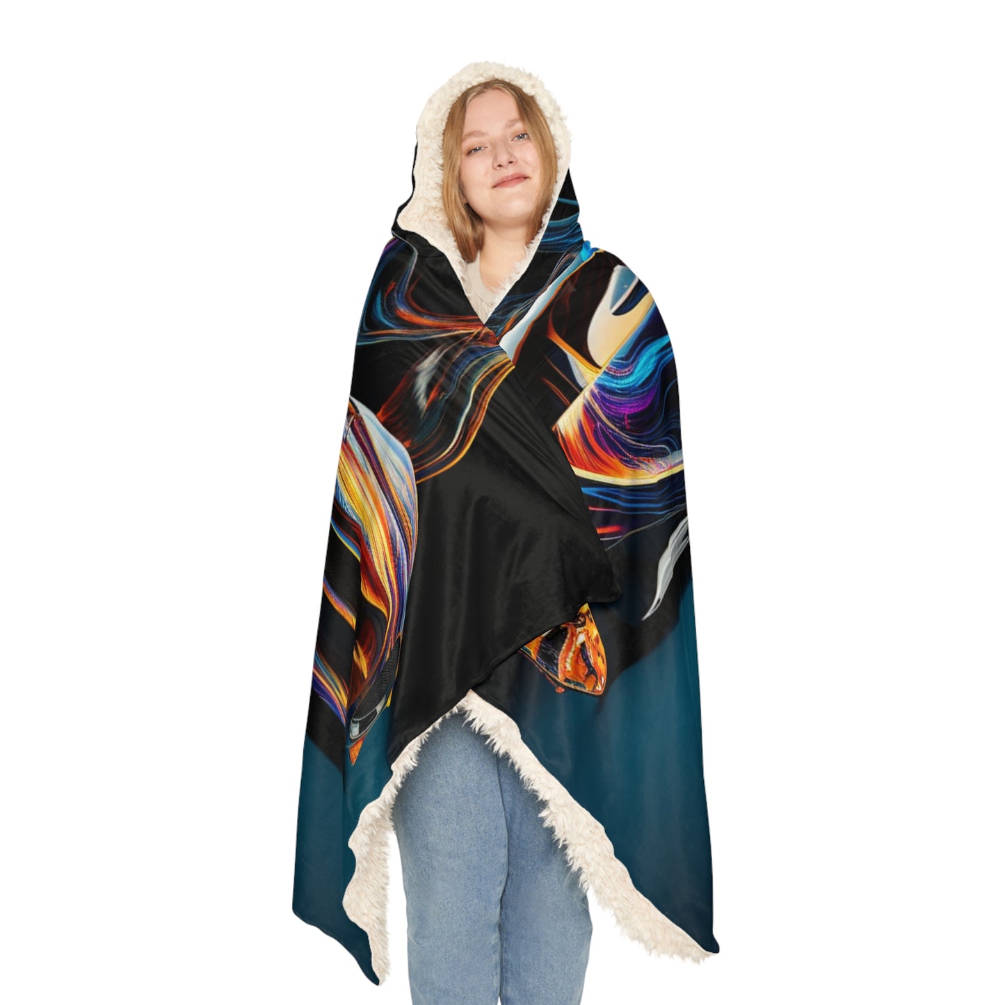 Snuggle Hooded Blanket Bugatti Abstract Flair 2