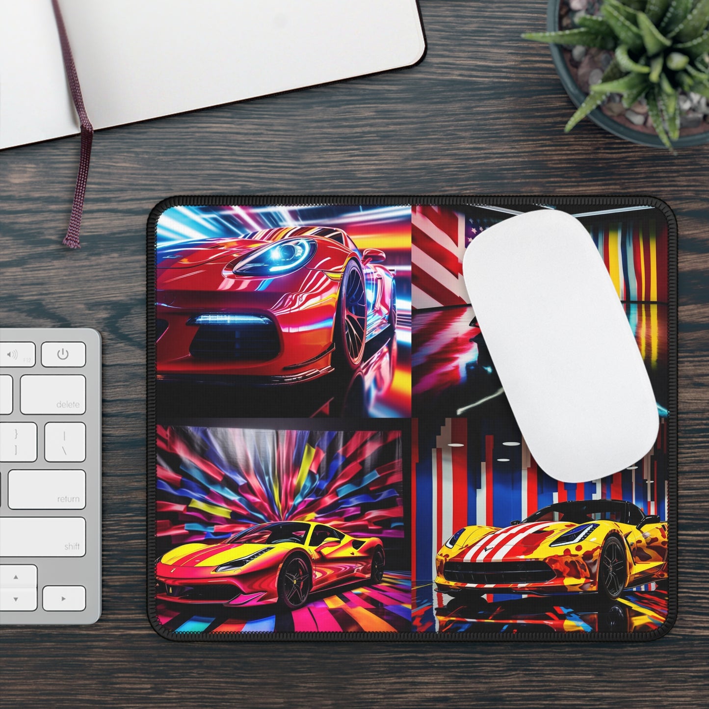 Gaming Mouse Pad  Macro Flag Ferrari 5