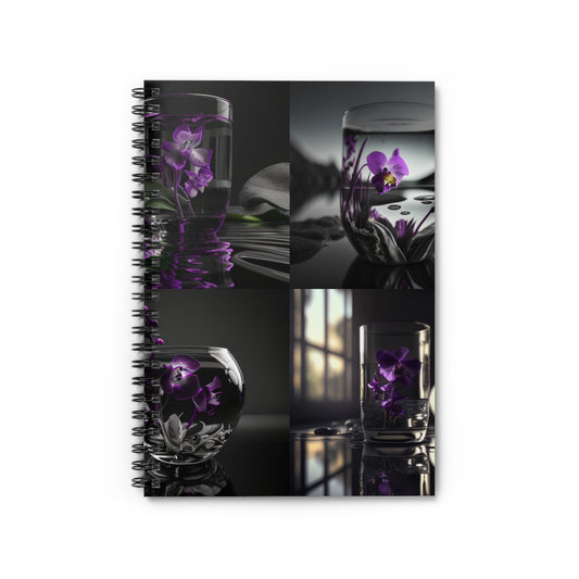 Spiral Notebook - Ruled Line Purple Orchid Glass vase 5