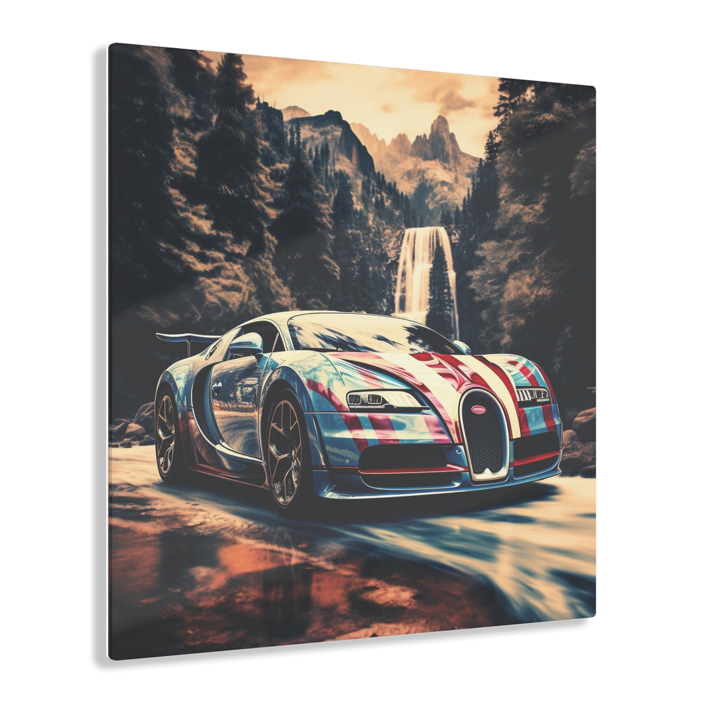 Acrylic Prints Bugatti Waterfall 1