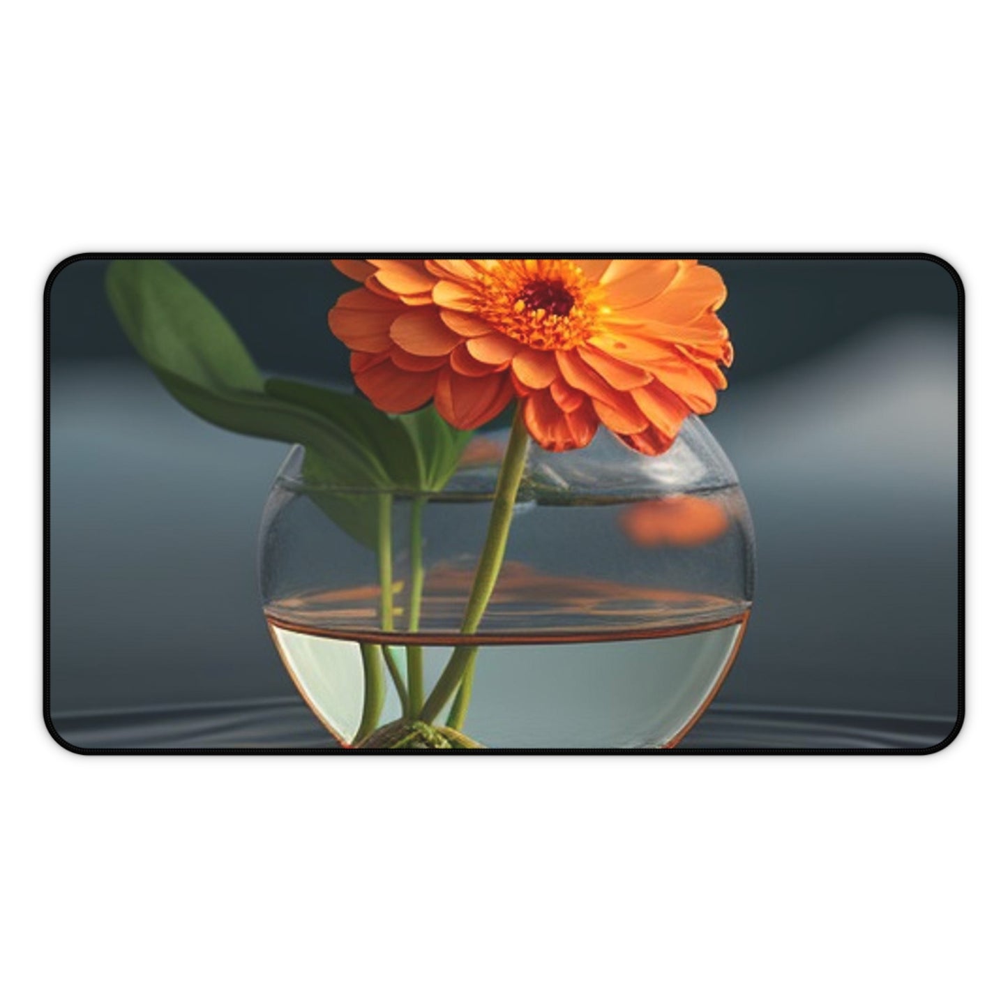 Desk Mat Orange Zinnia 2