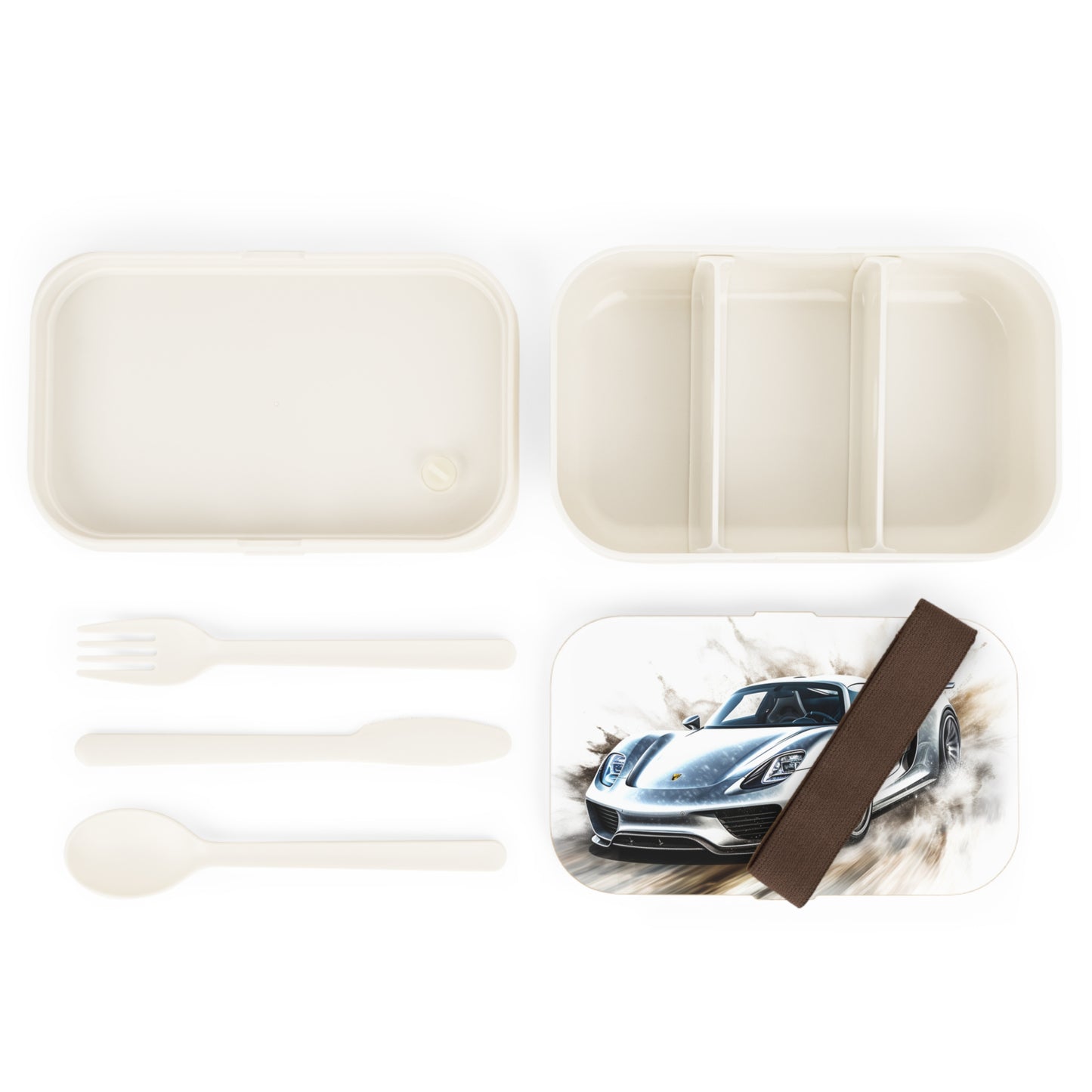 Bento Lunch Box 918 Spyder white background driving fast with water splashing 2