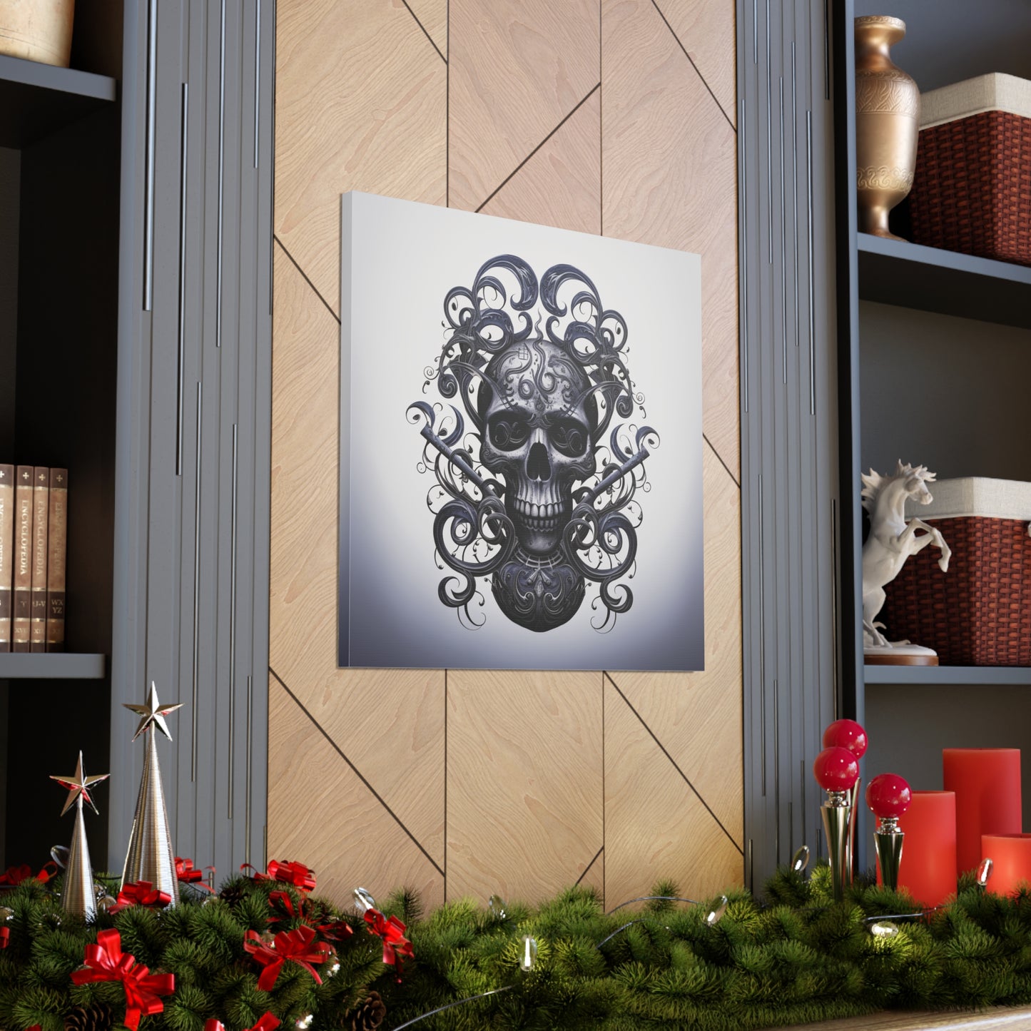 Canvas Gallery Wraps Skull Treble Clef 1