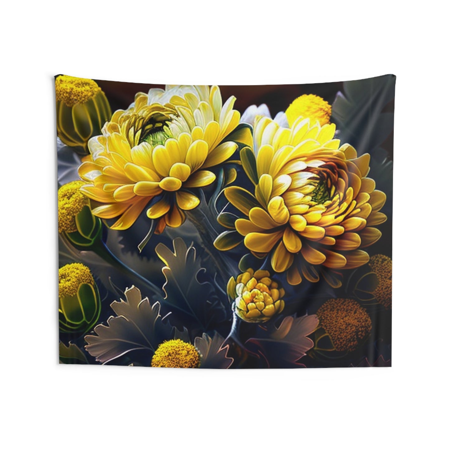 Indoor Wall Tapestries Yellow Hermosas Flores Amarillas 3