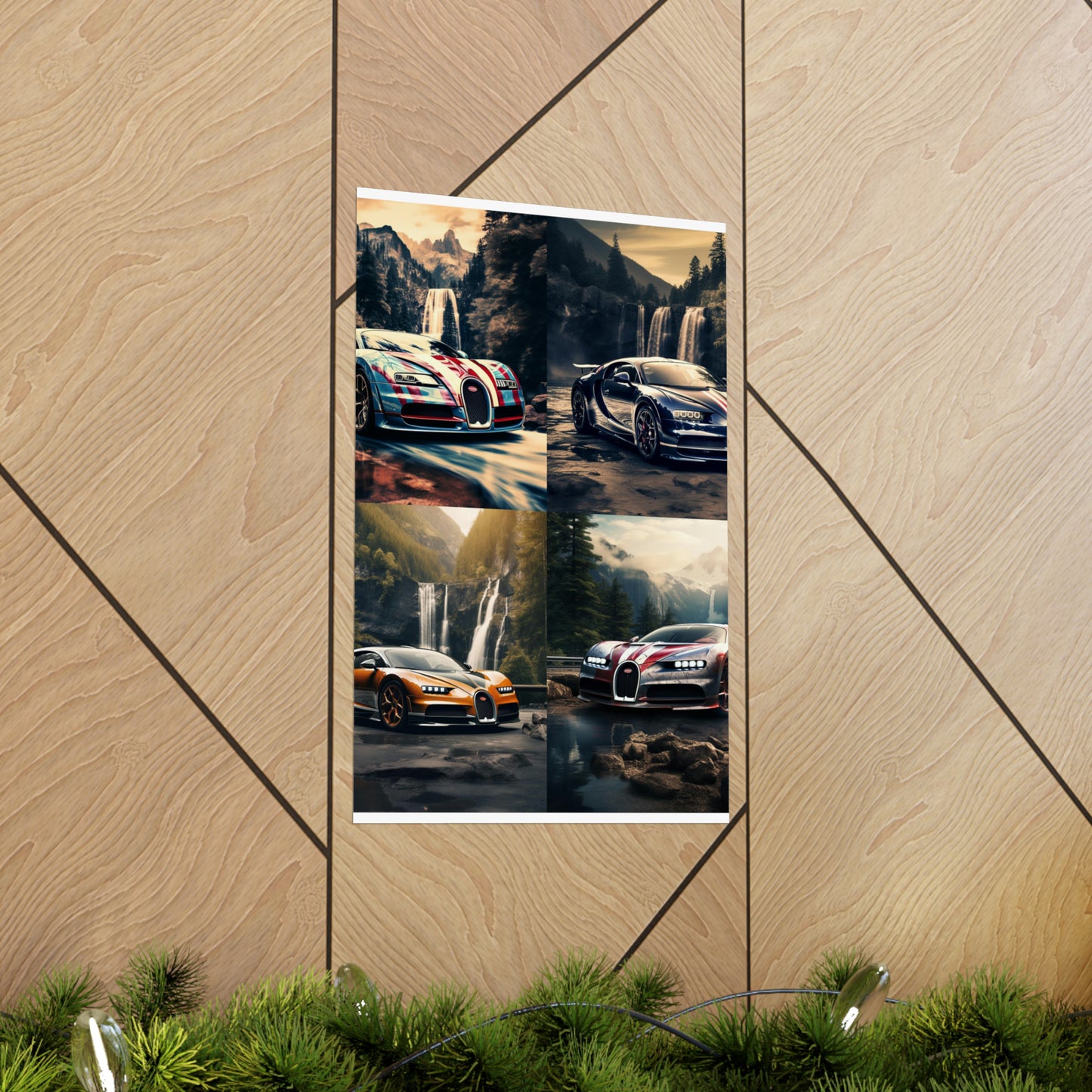 Premium Matte Vertical Posters Bugatti Waterfall 5