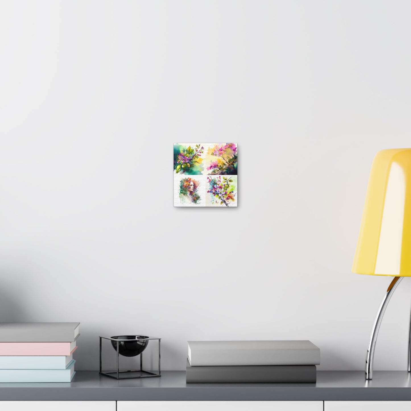 Canvas Gallery Wraps Mother Nature Bright Spring Colors Realistic Watercolor 5