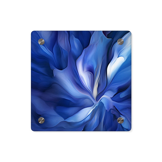 Acrylic Wall Art Panels Abstract Blue Tulip 3