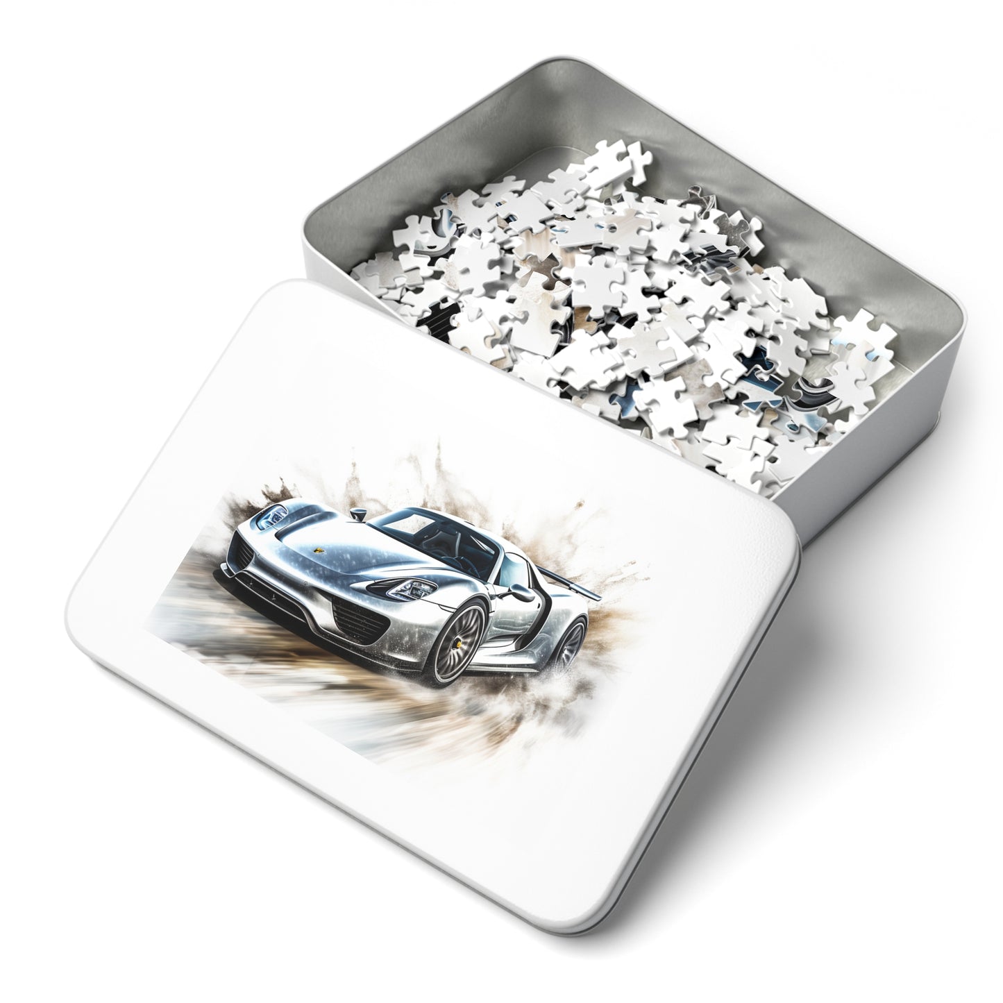 Jigsaw Puzzle (30, 110, 252, 500,1000-Piece) 918 Spyder white background driving fast with water splashing 2