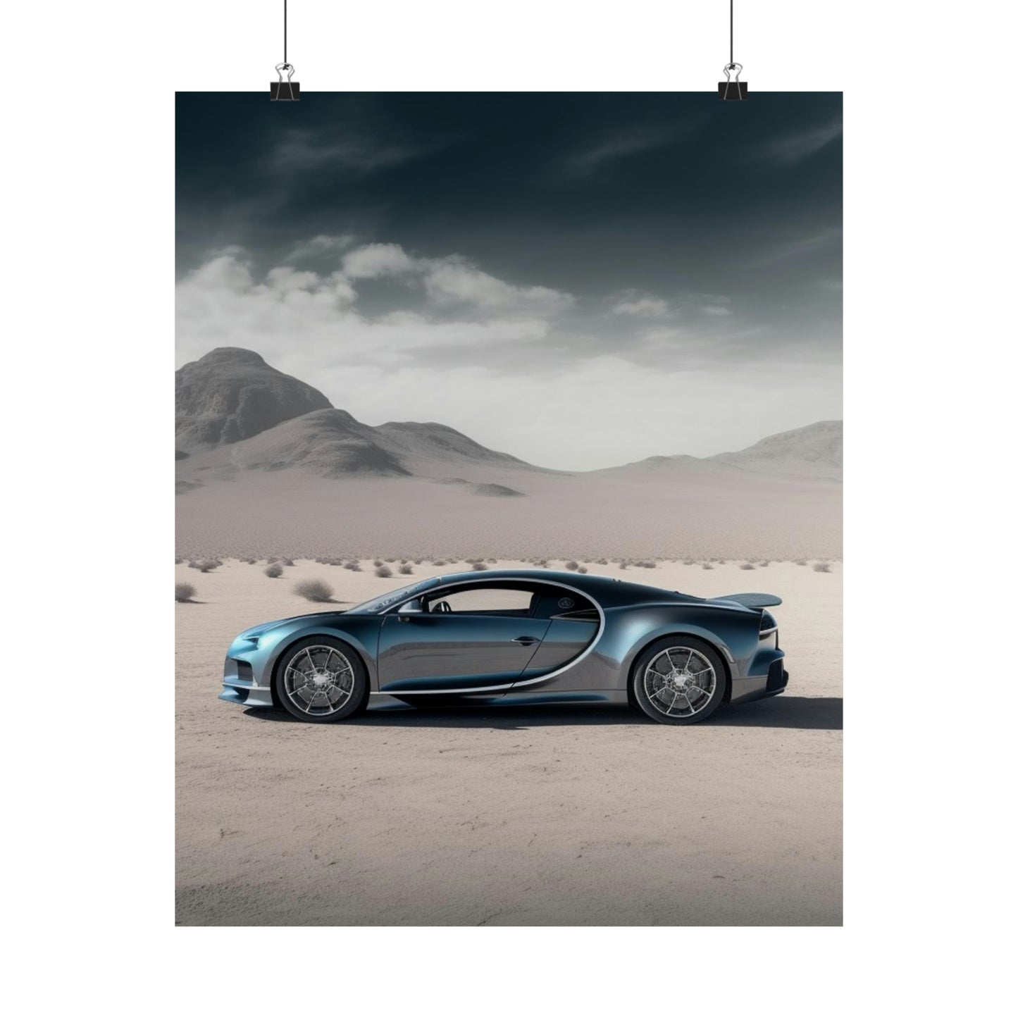 Premium Matte Vertical Posters Bugatti Real Look 1