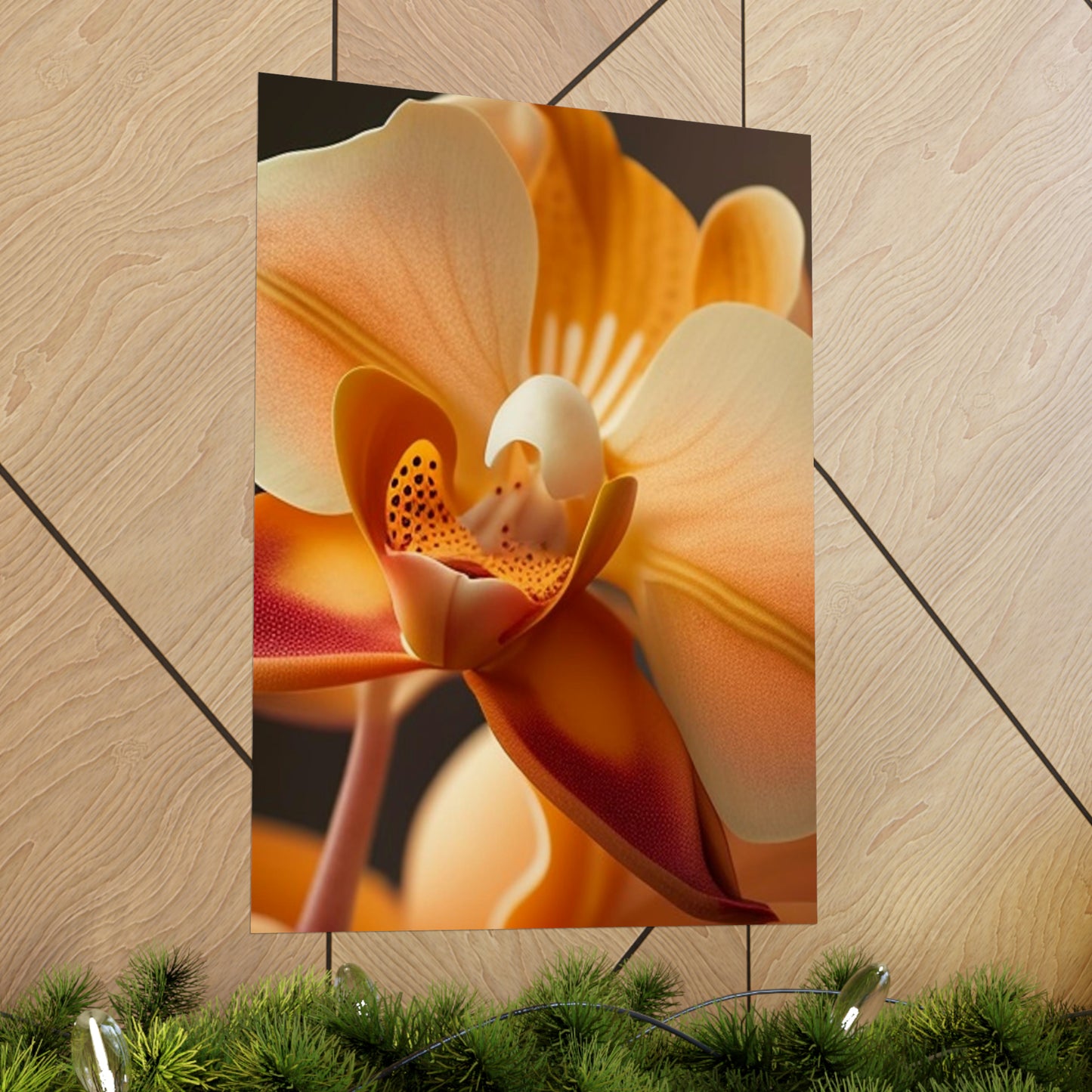 Premium Matte Vertical Posters Orange Orchid 3