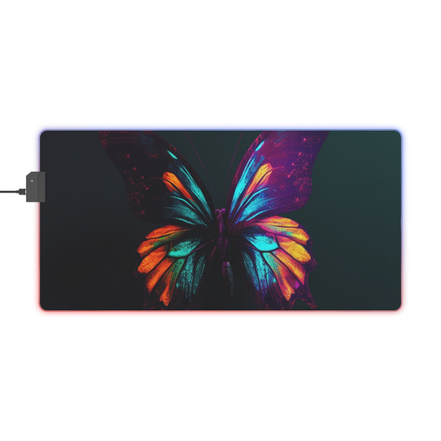 LED Gaming Mouse Pad Hyper Colorful Butterfly Macro 4