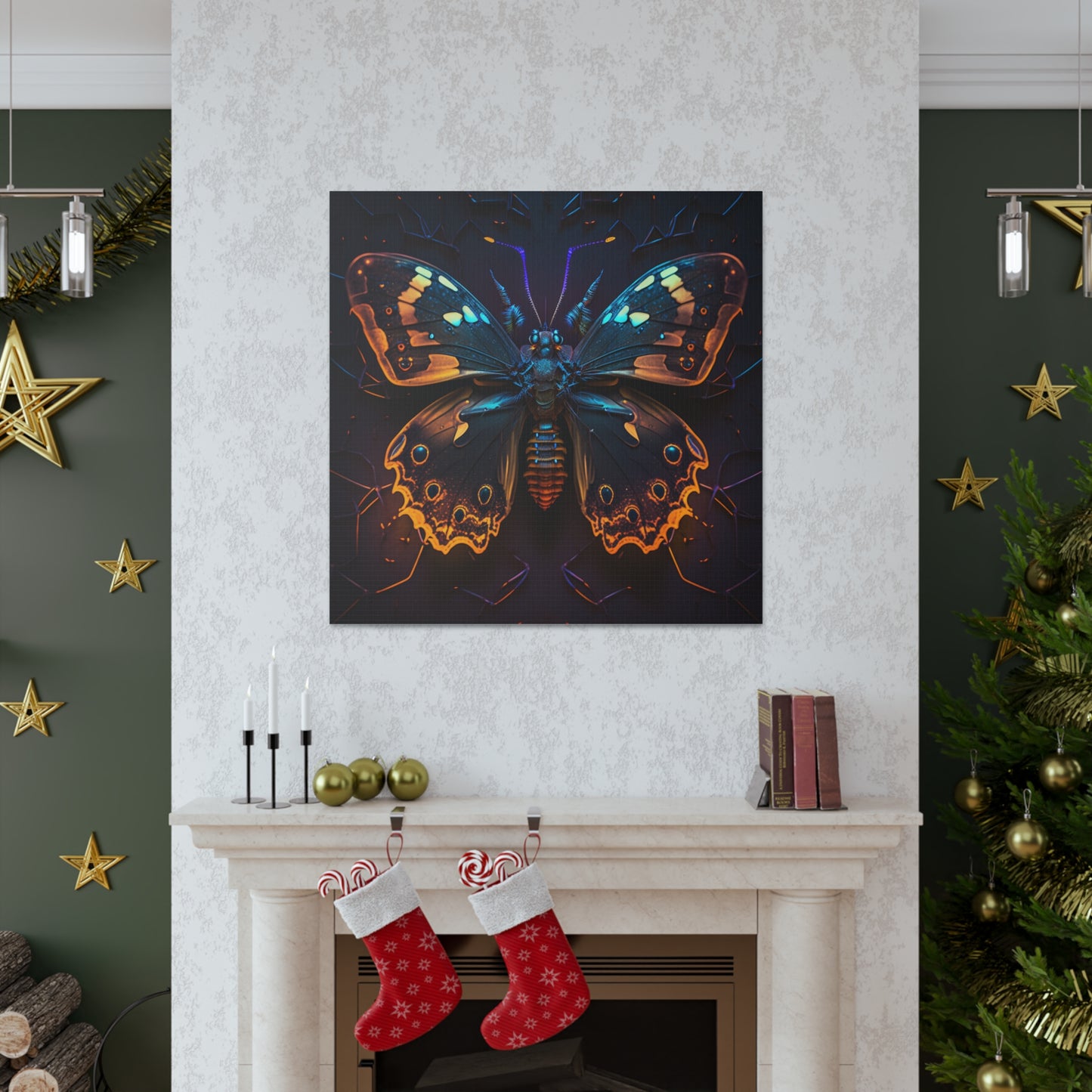 Canvas Gallery Wraps Neon Hue Butterfly 2