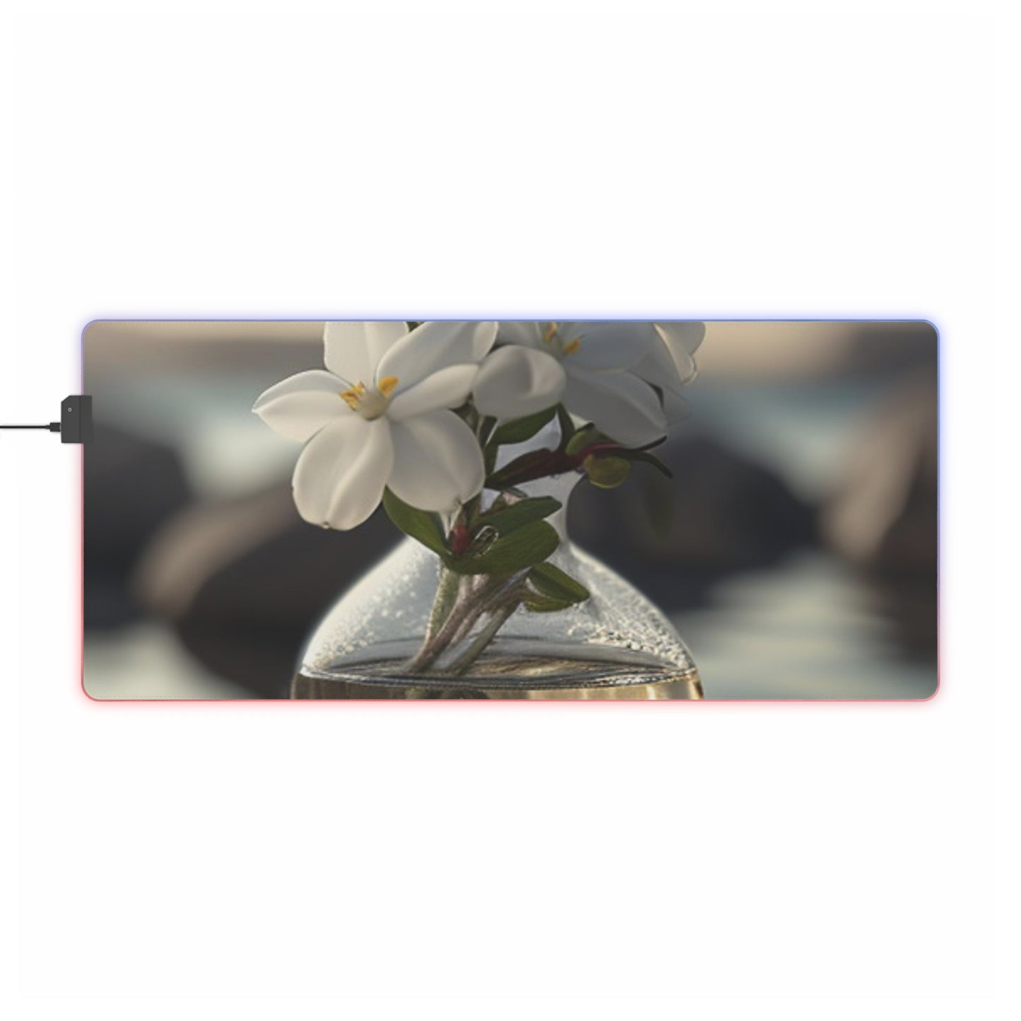 LED Gaming Mouse Pad Jasmine glass vase 1