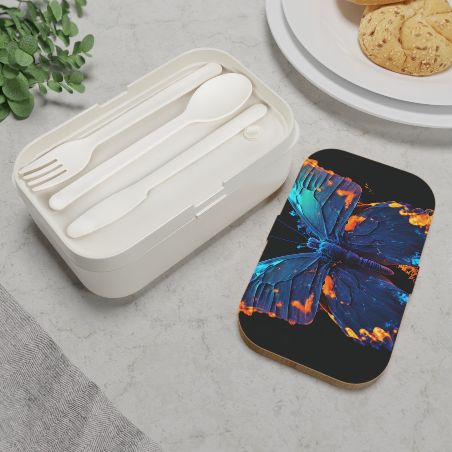 Bento Lunch Box Thermal Butterfly 3