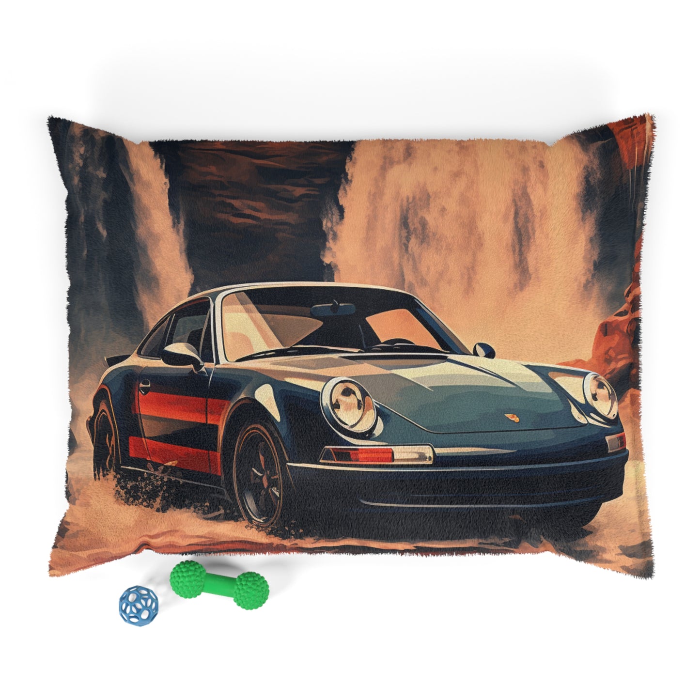 Pet Bed American Flag Porsche Abstract 3