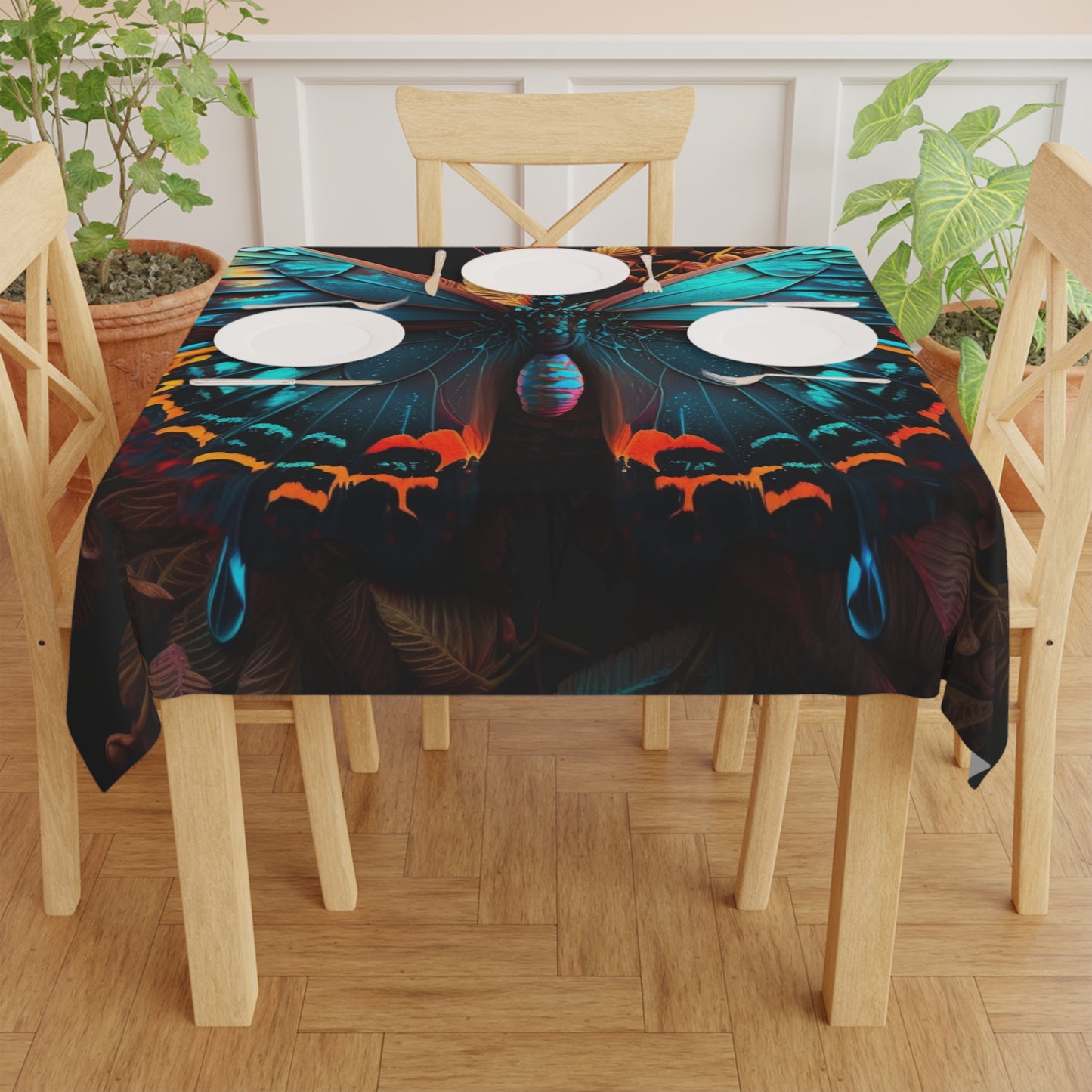 Tablecloth Hue Neon Butterfly 1