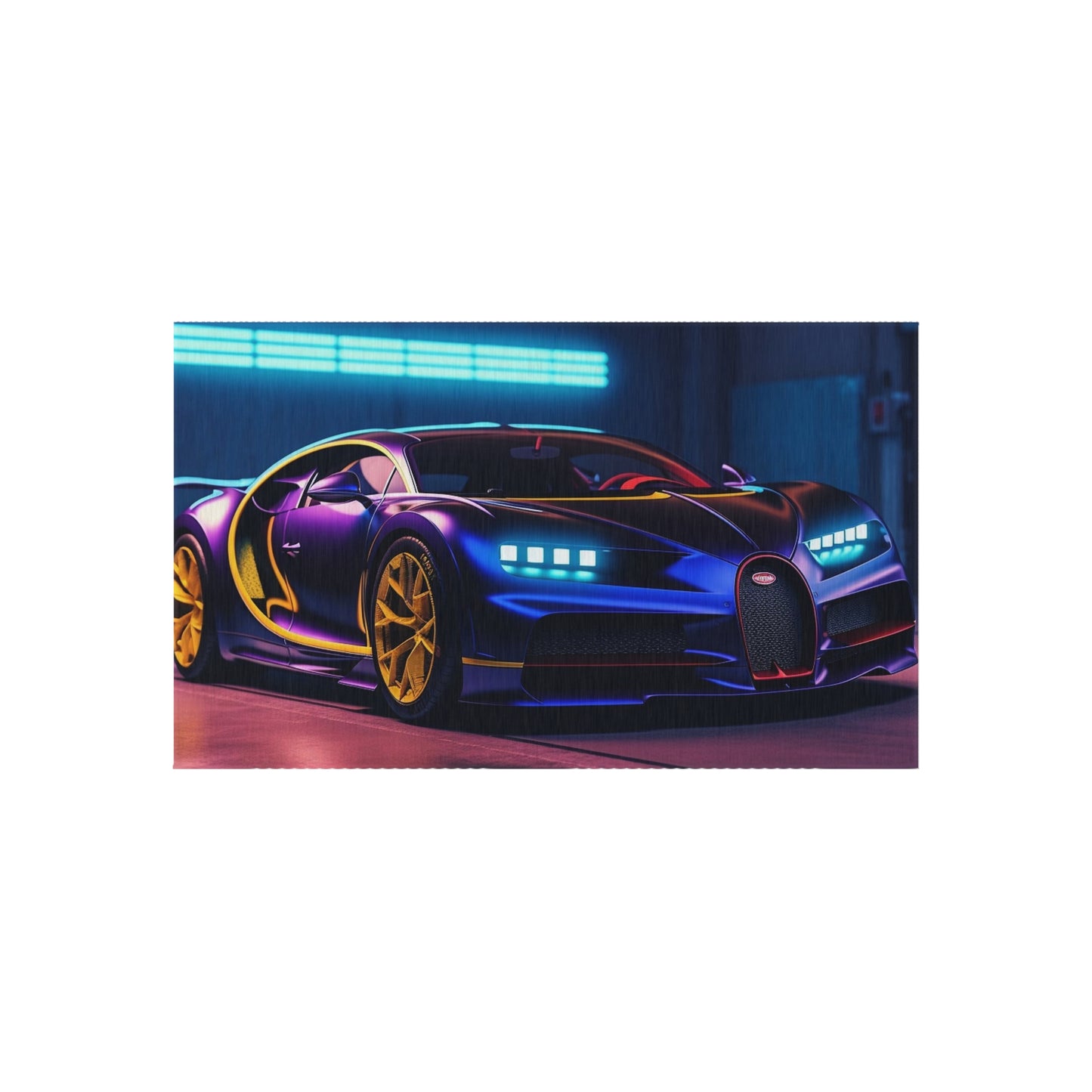 Outdoor Rug  Hyper Bugatti Neon Chiron 4