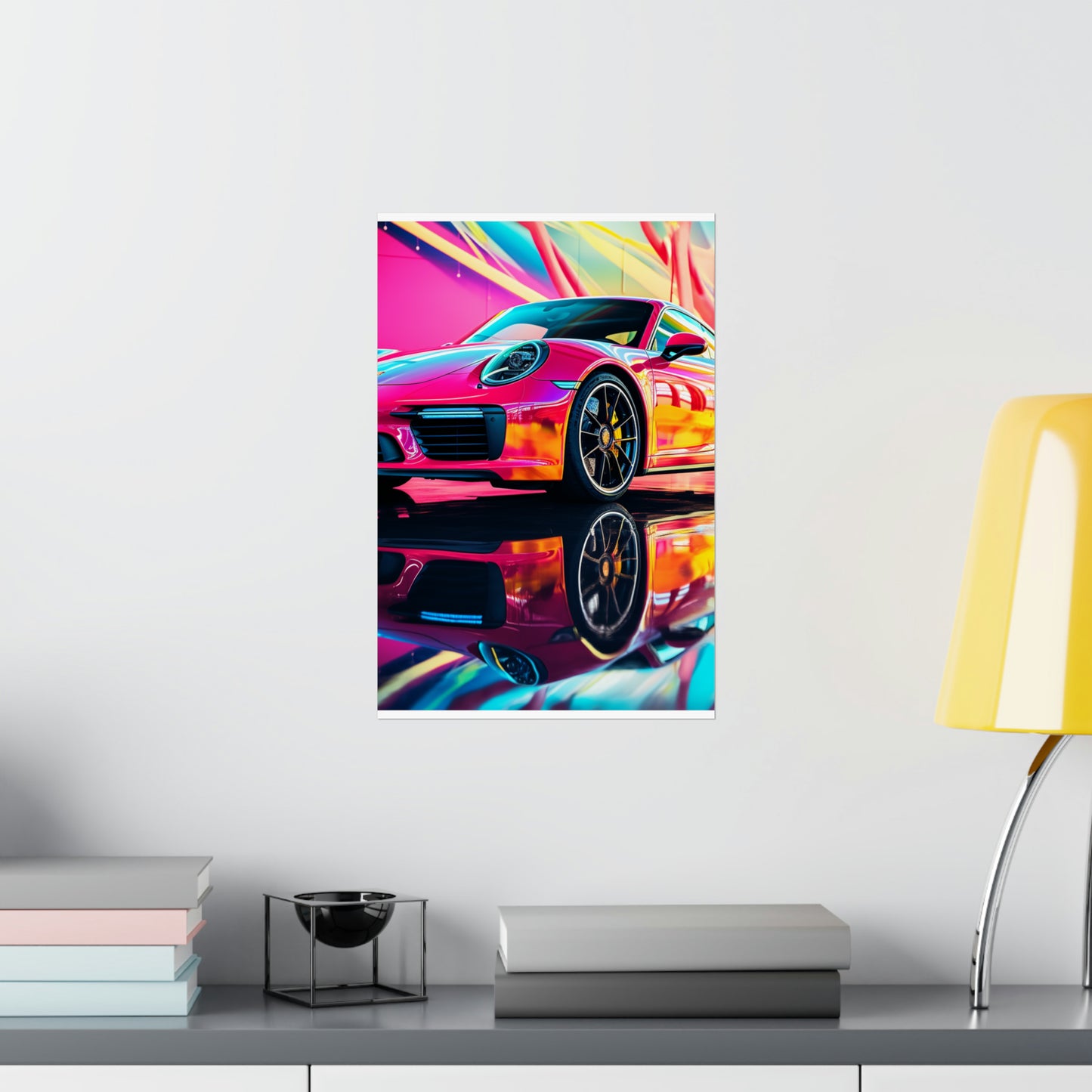 Premium Matte Vertical Posters Macro Porsche 4