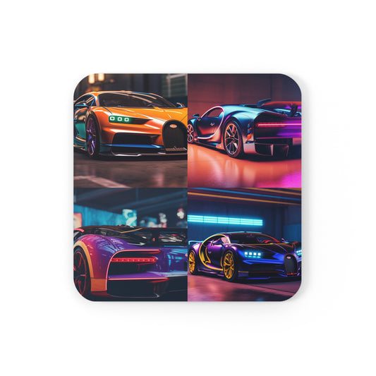 Corkwood Coaster Set Hyper Bugatti Neon Chiron 5