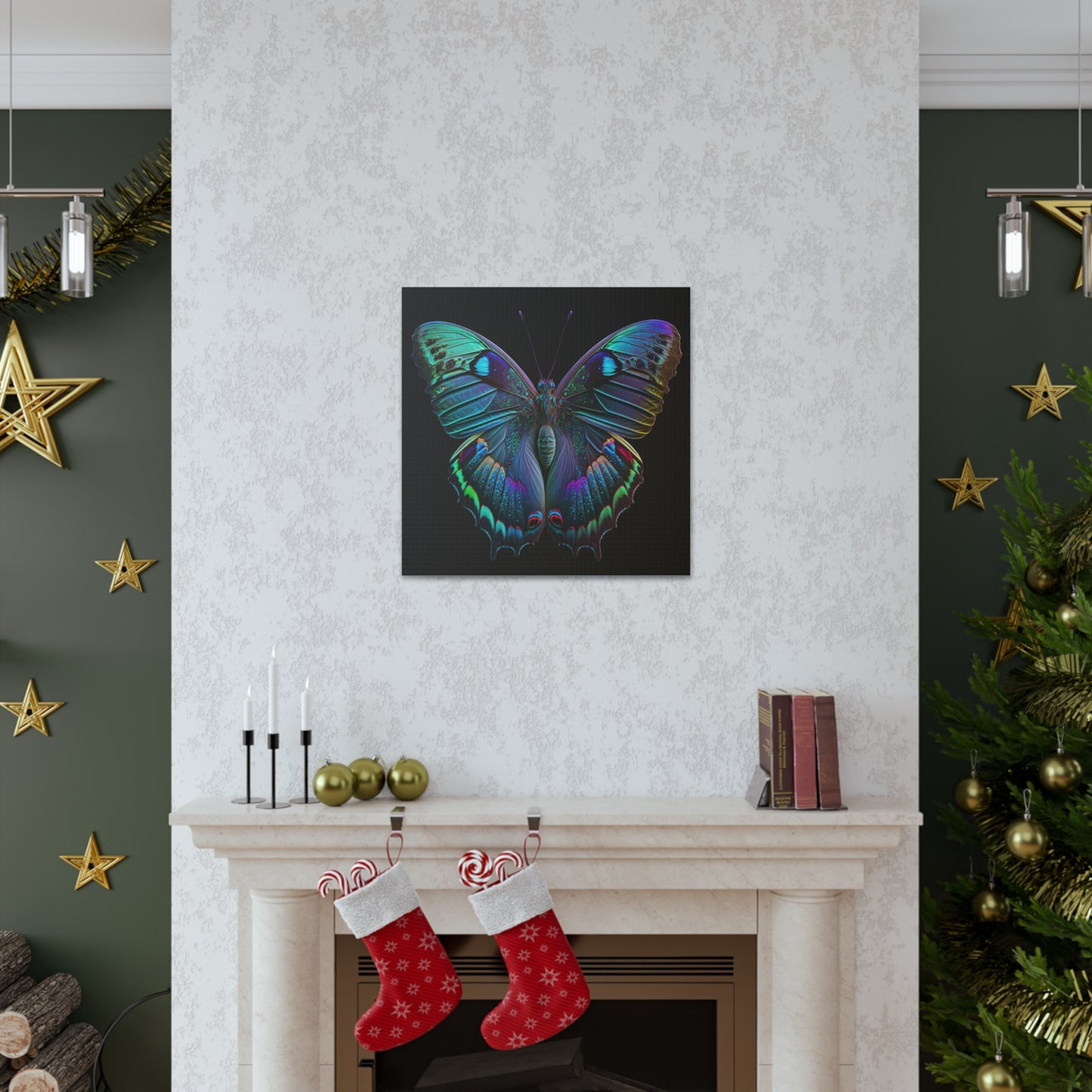 Canvas Gallery Wraps Hue Neon Butterfly 4