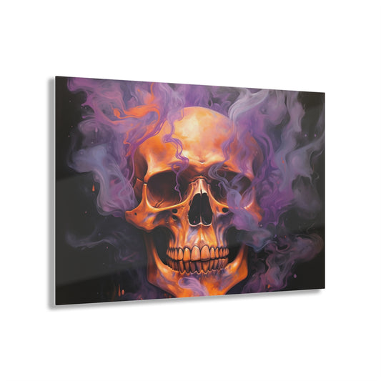 Acrylic Prints Skull Flames 4