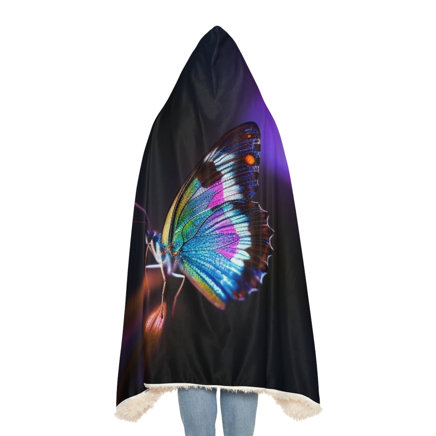 Snuggle Hooded Blanket Photo Realistic Butterfly 1