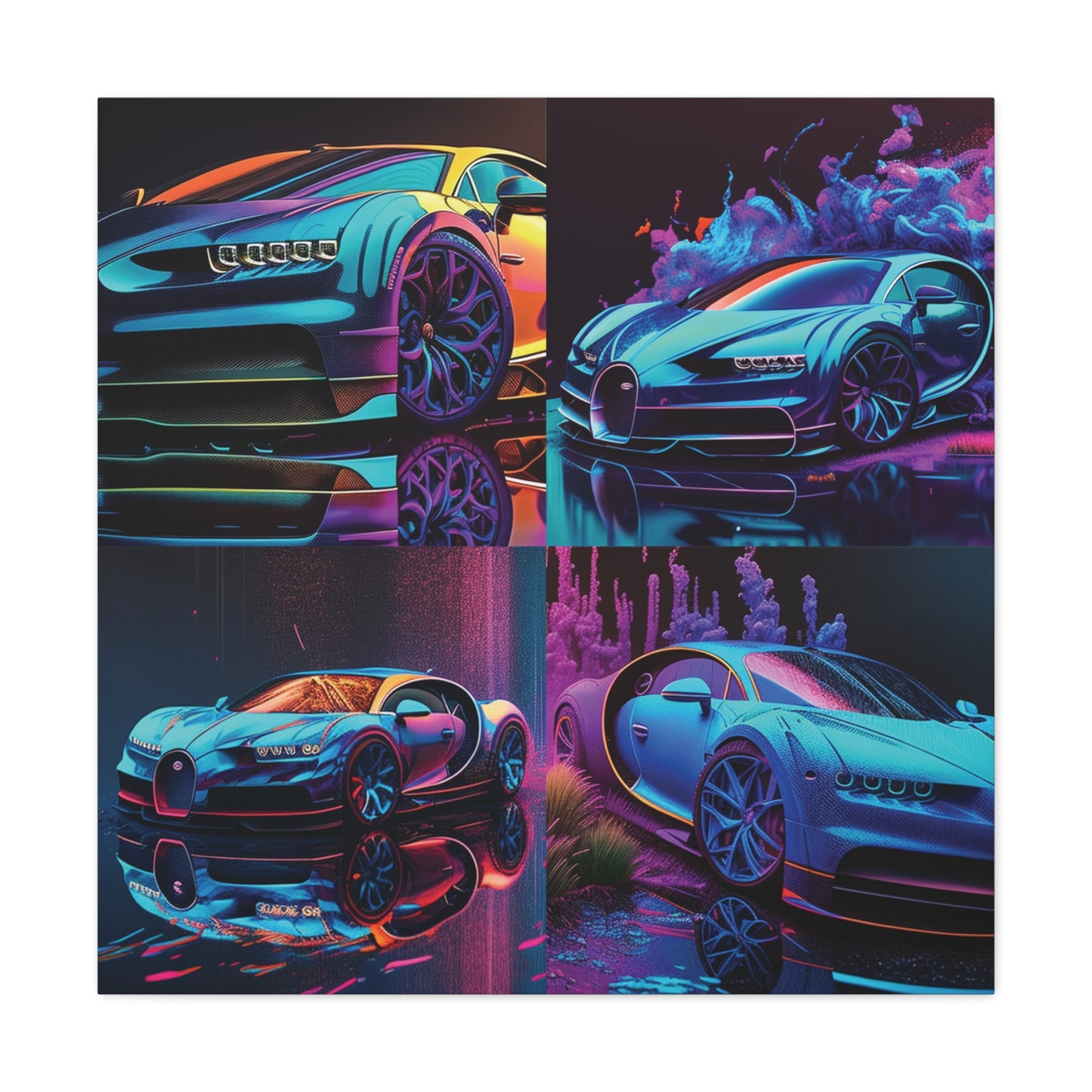 Canvas Gallery Wraps Bugatti Neon Chiron 5