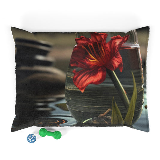 Pet Bed Red Lily in a Glass vase 4