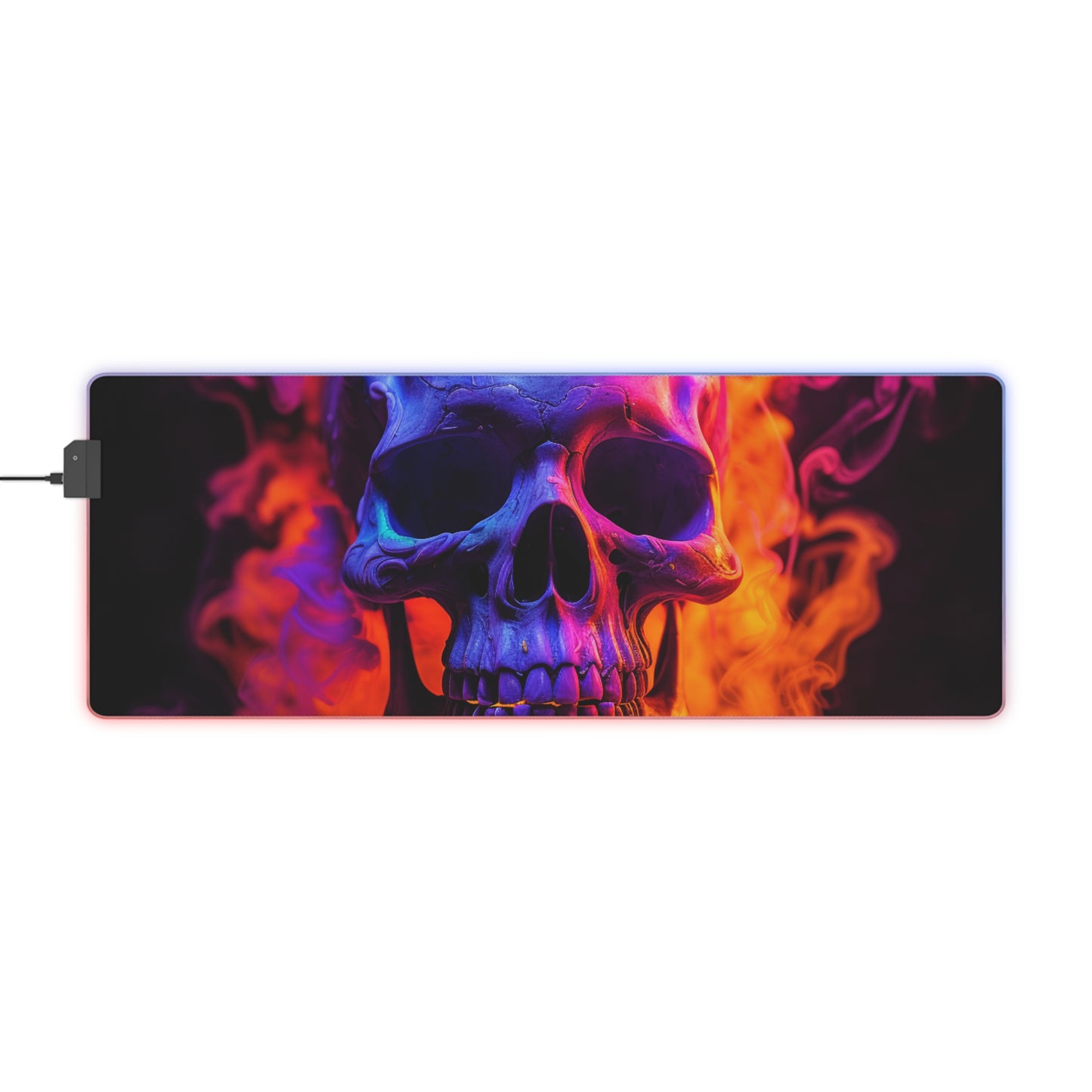 LED Gaming Mouse Pad Macro Skull 4