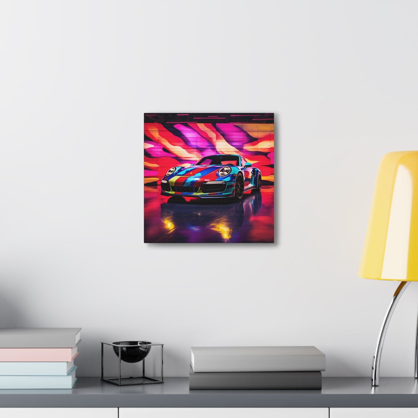 Canvas Gallery Wraps Macro American Flag Porsche 1