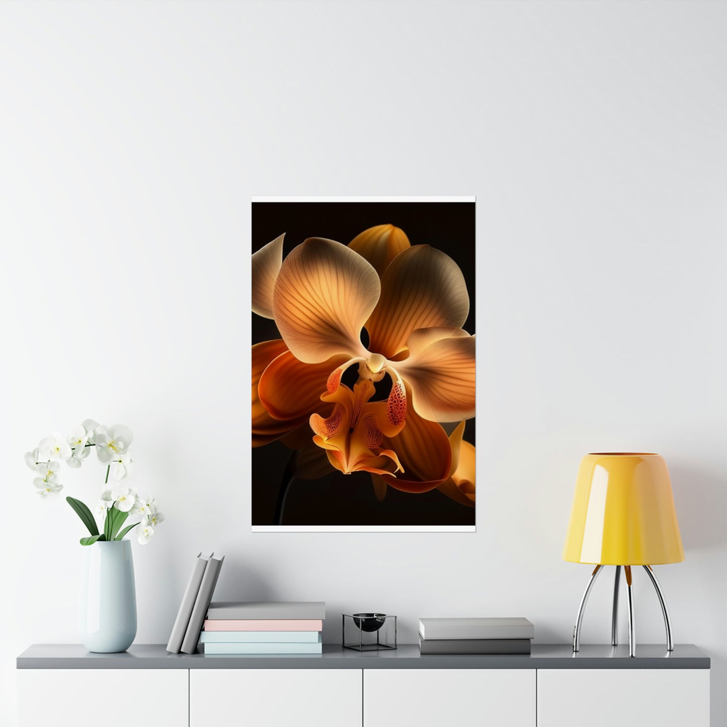 Premium Matte Vertical Posters Orange Orchid 2