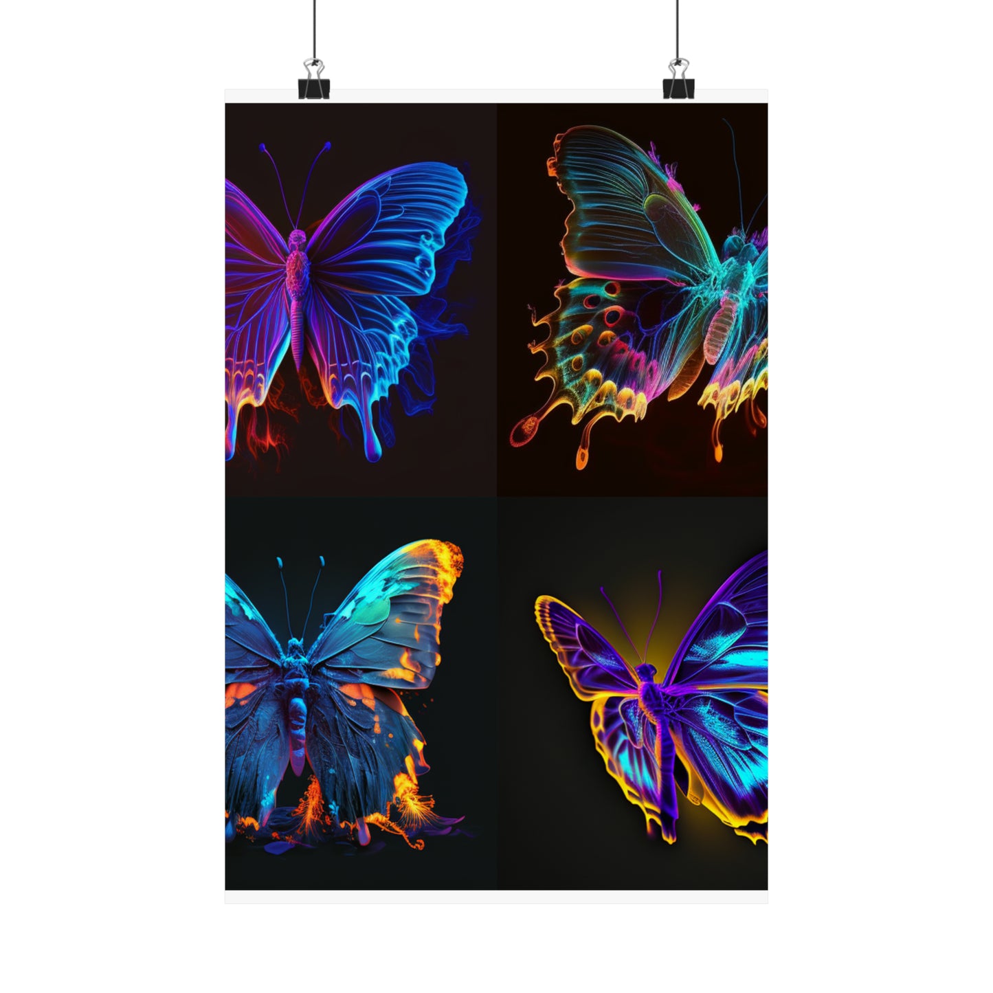 Premium Matte Vertical Posters Thermal Butterfly 5