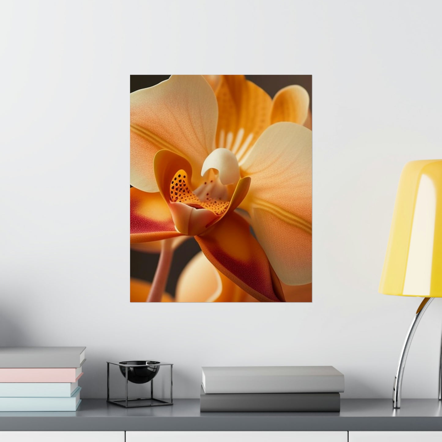 Premium Matte Vertical Posters Orange Orchid 3