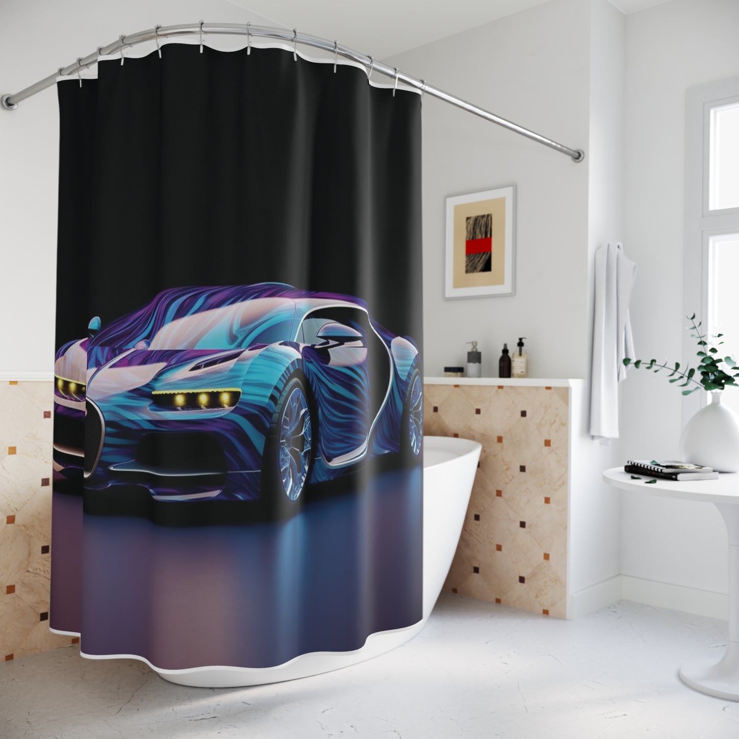 Polyester Shower Curtain Bugatti Abstract Flair 3