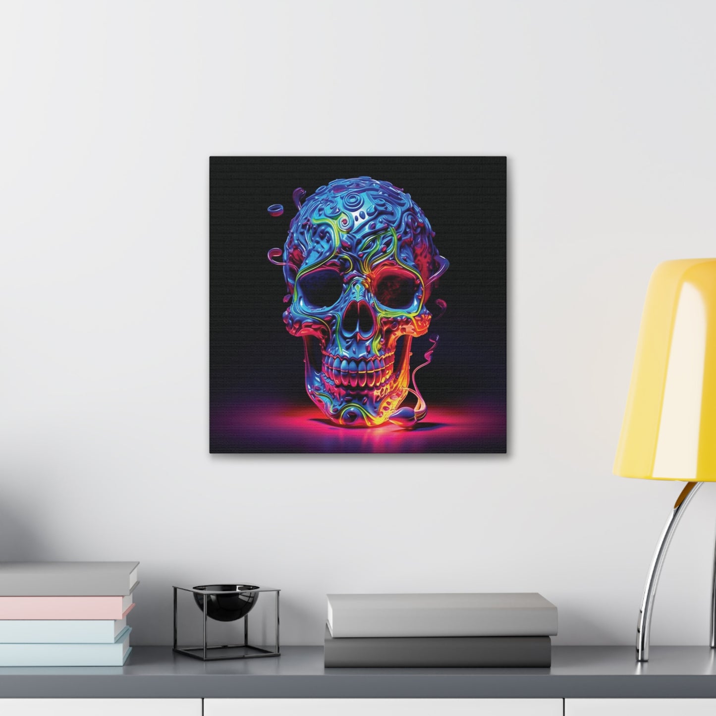 Canvas Gallery Wraps Macro Skull Color 3