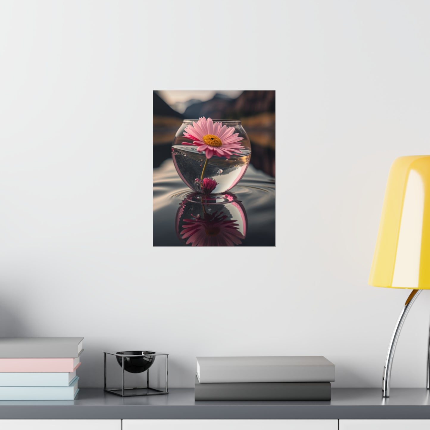 Premium Matte Vertical Posters Daisy in a vase 2