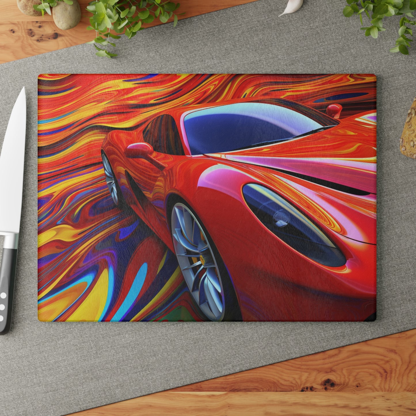 Glass Cutting Board Ferrari Water Fusion 4