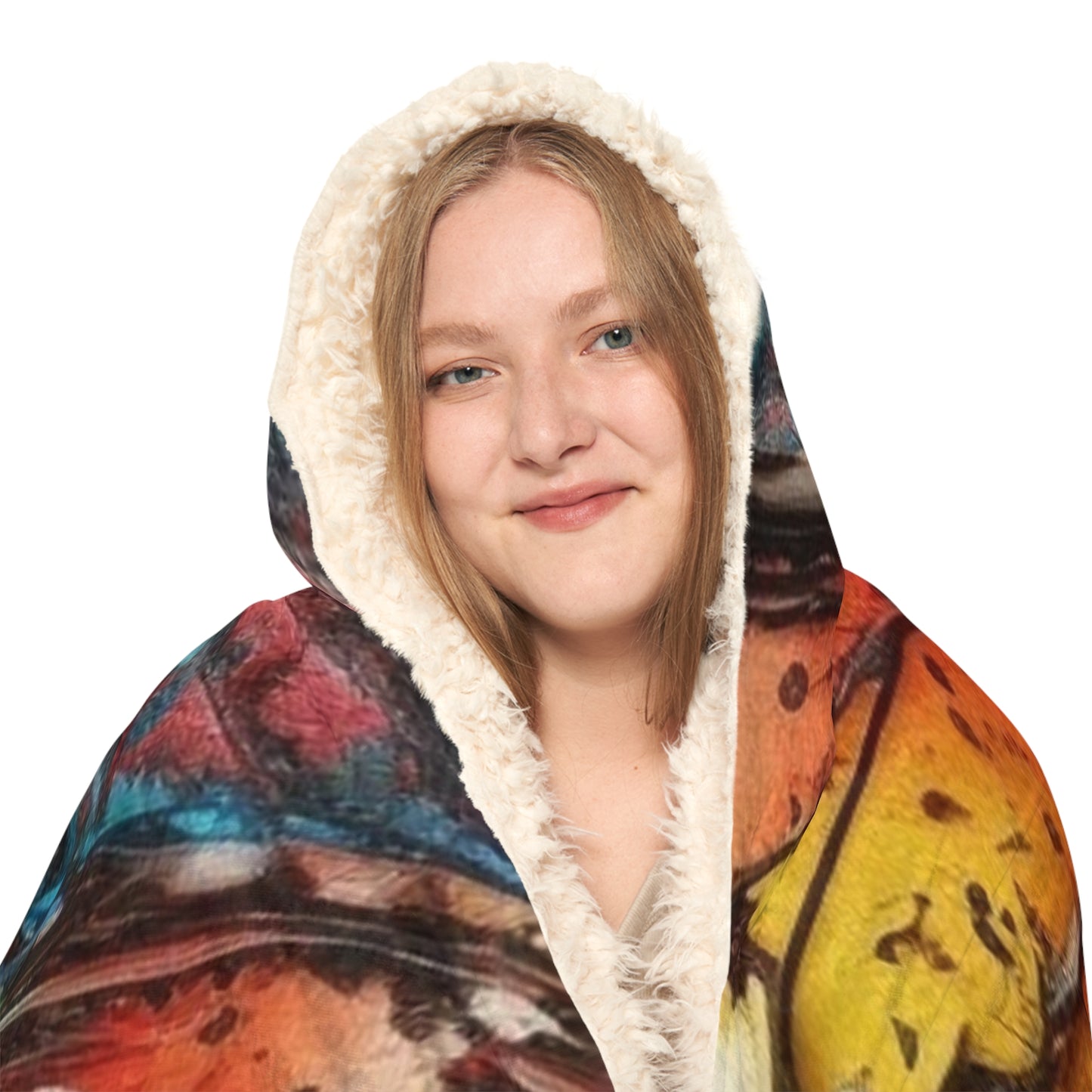 Snuggle Hooded Blanket Liquid Street Butterfly 2