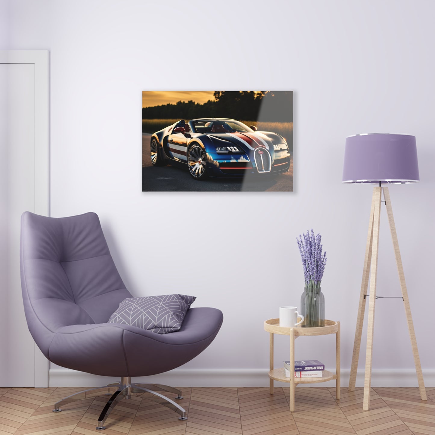 Acrylic Prints Bugatti Flag American 3