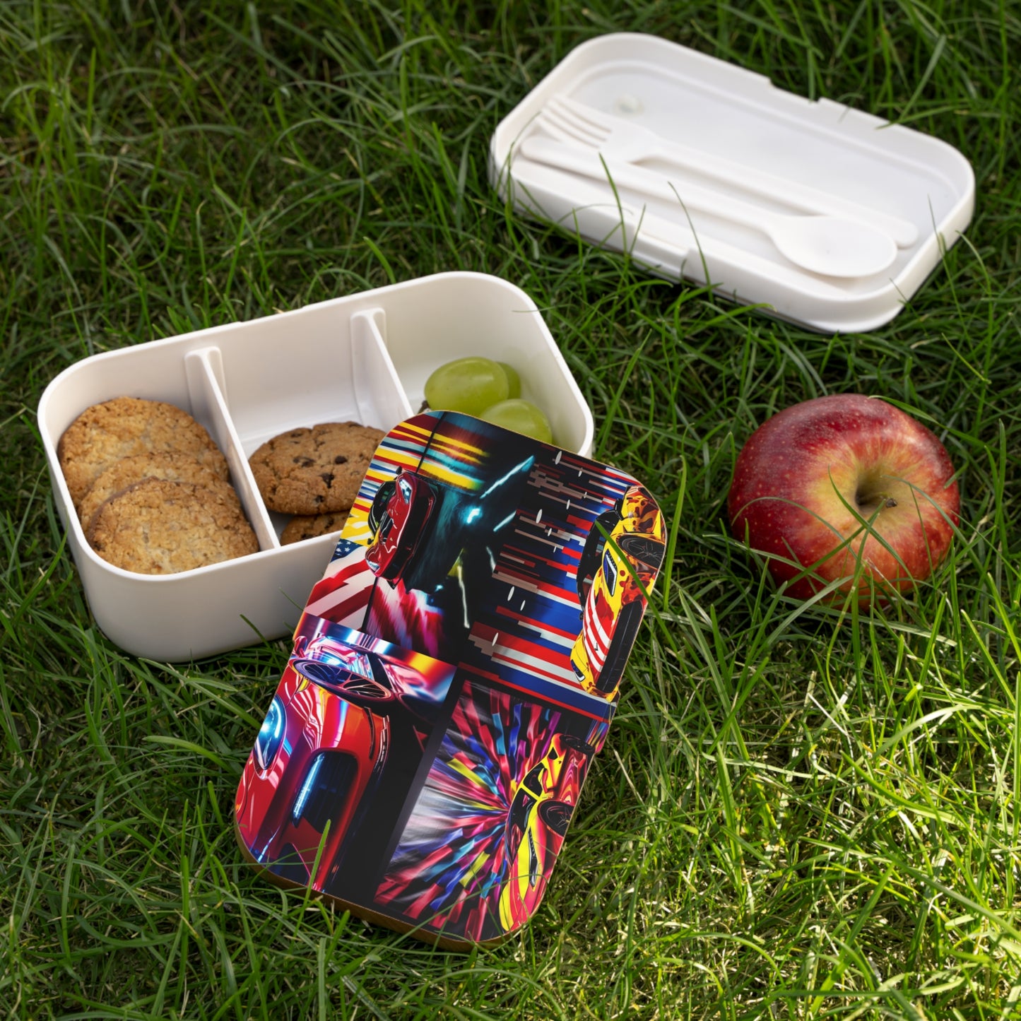 Bento Lunch Box Macro Flag Ferrari 5