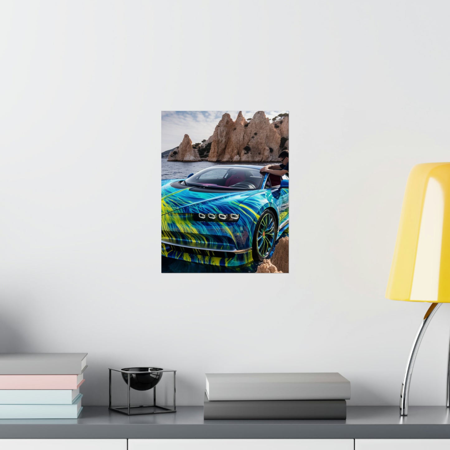 Premium Matte Vertical Posters Bugatti Water 1