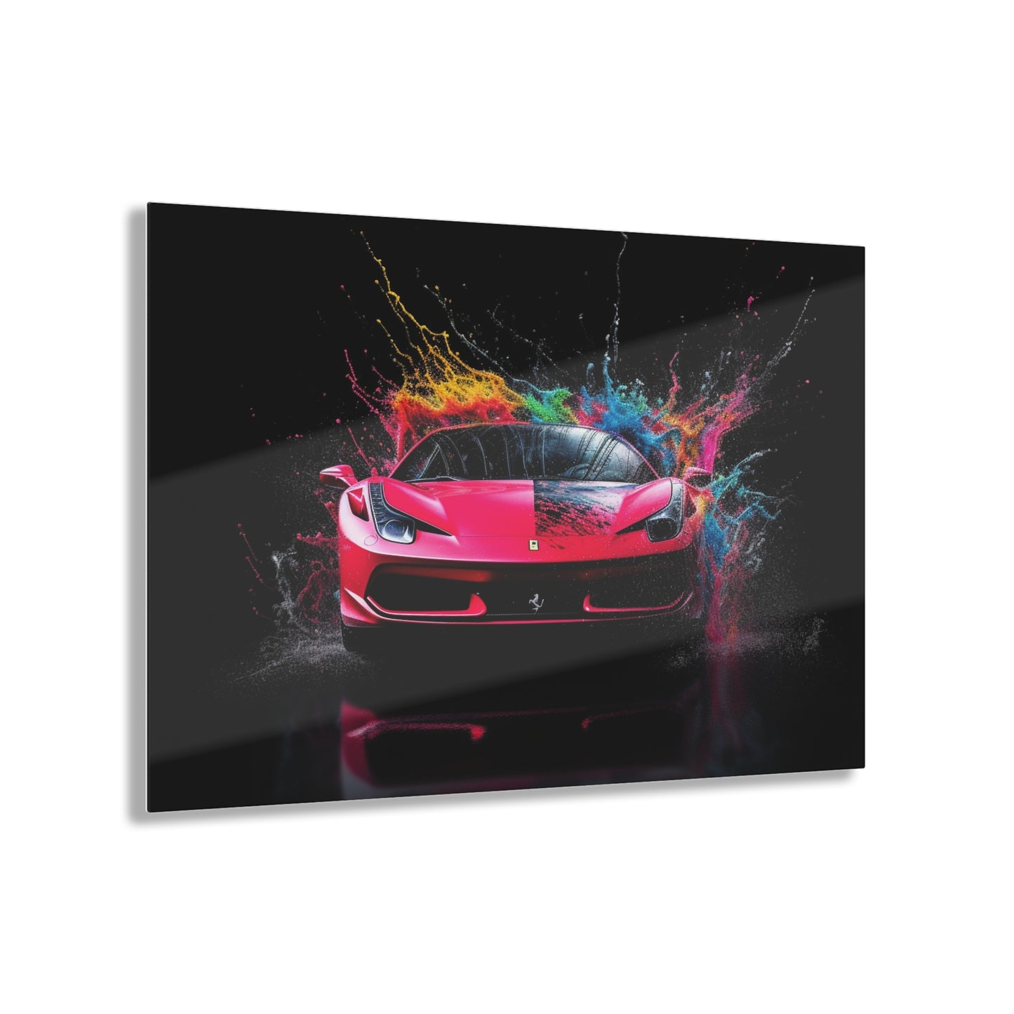 Acrylic Prints Ferrari Water Splash 2