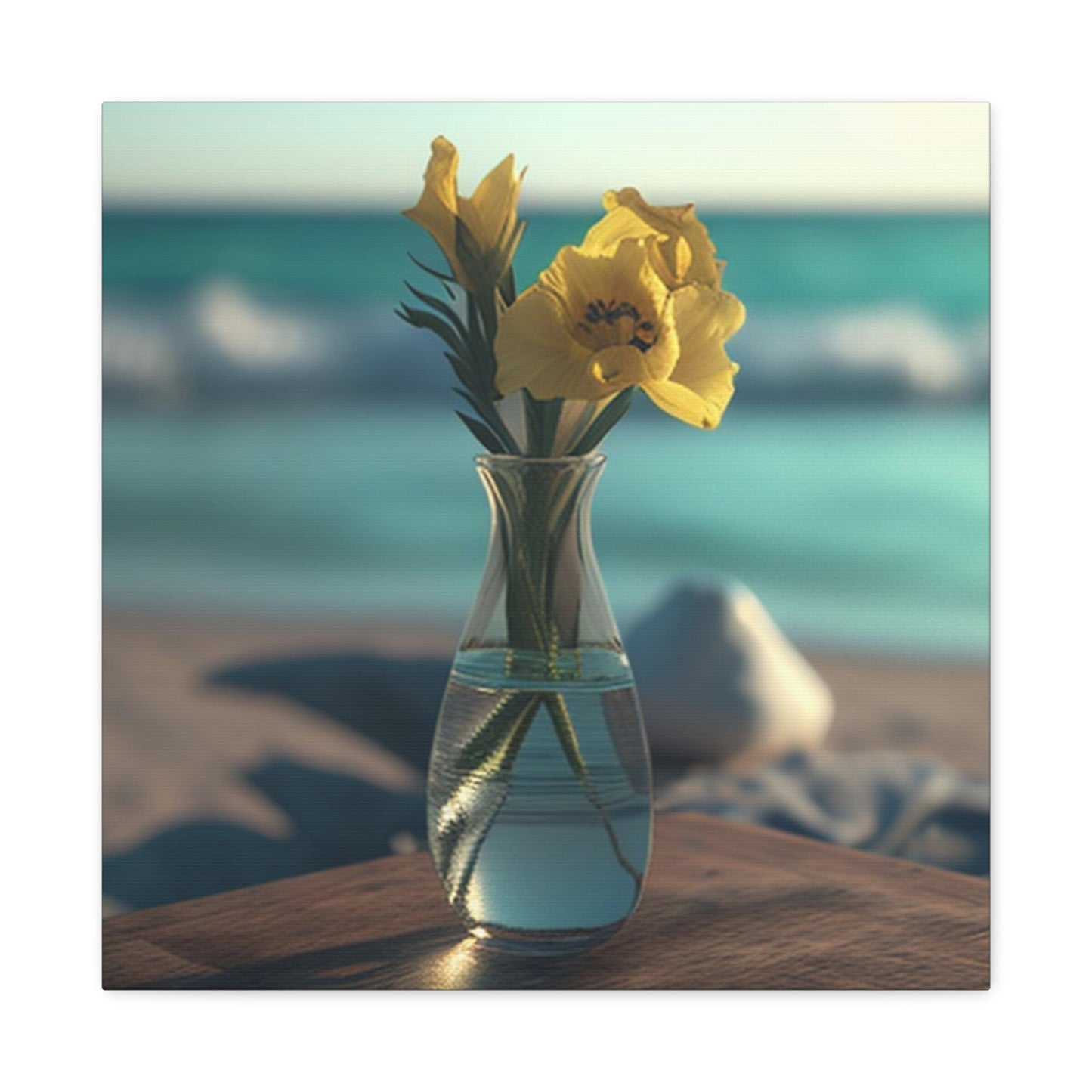 Canvas Gallery Wraps Yellow Gladiolus glass 4