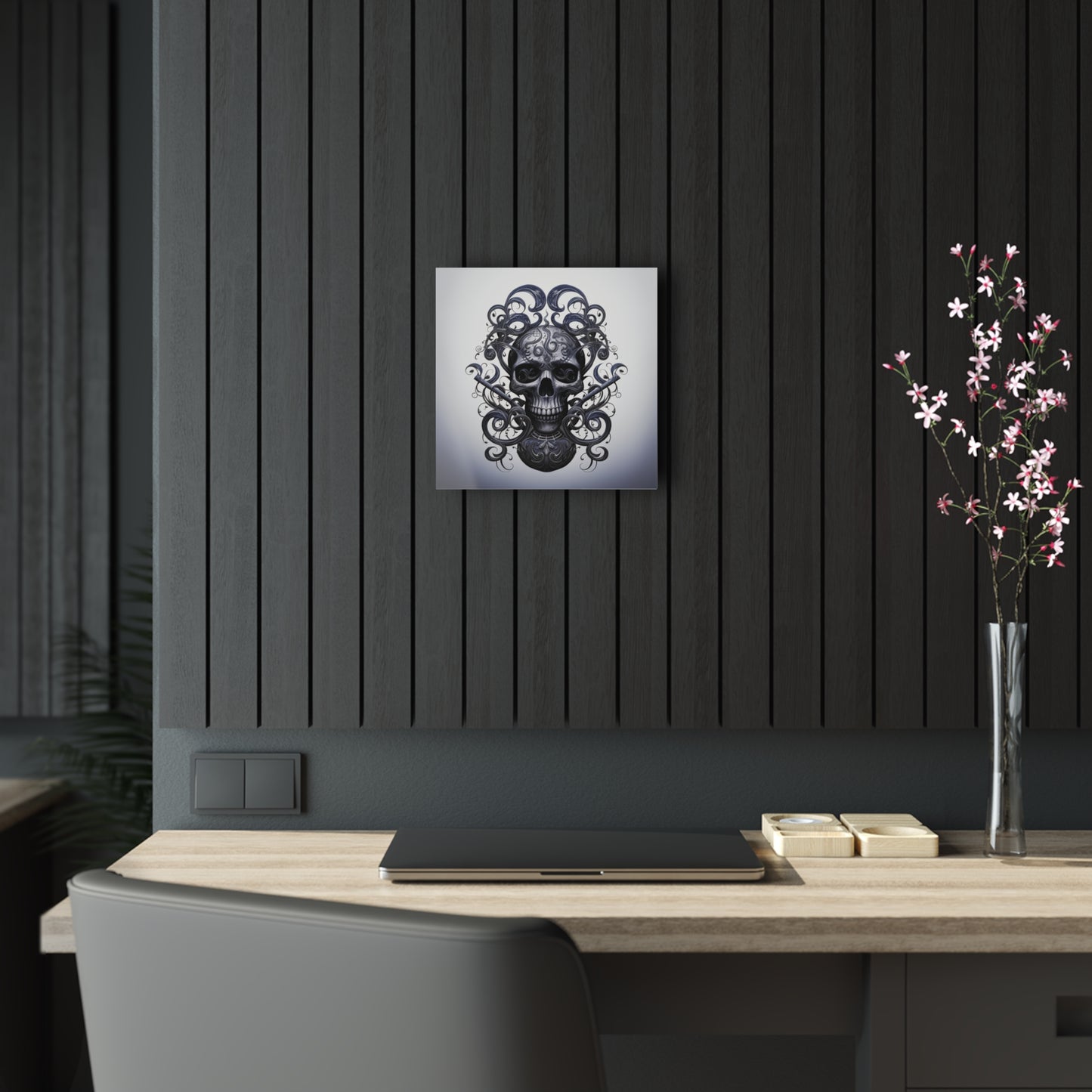 Acrylic Prints Skull Treble Clef 1